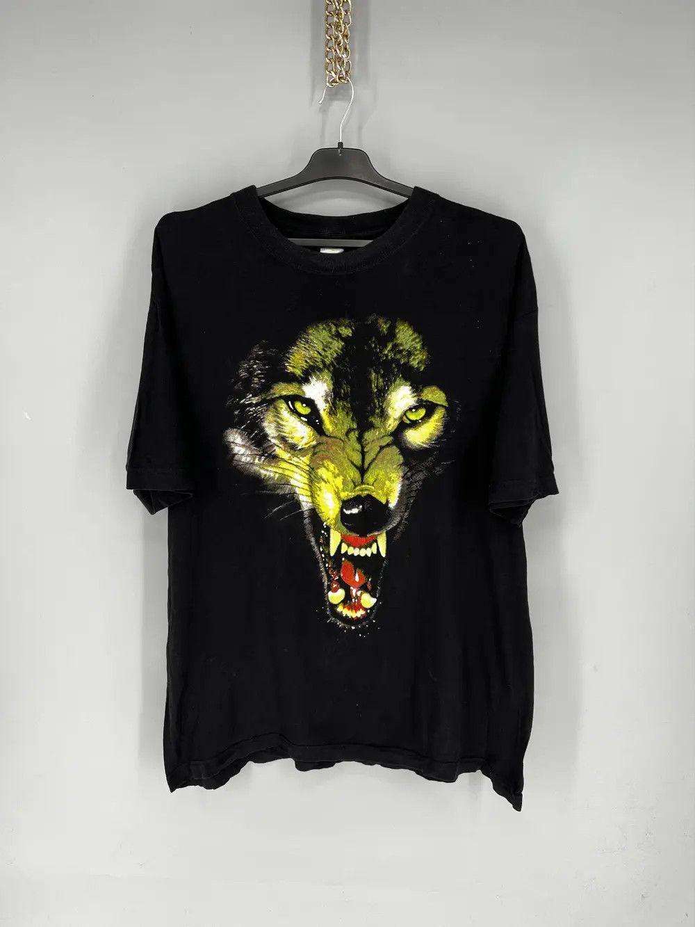 Band Tees Vintage 90s Wolf Face Boxy Fit Tee Toys Rock Size M Size US L / EU 52-54 / 3 - 1 Thumbnail