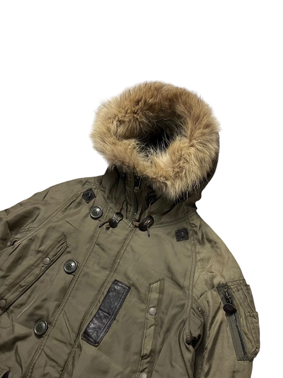 If Six Was Nine 2000s GOA - Fur Hoodie Cyber Cargo Jacket Size US M / EU 48-50 / 2 - 4 Thumbnail
