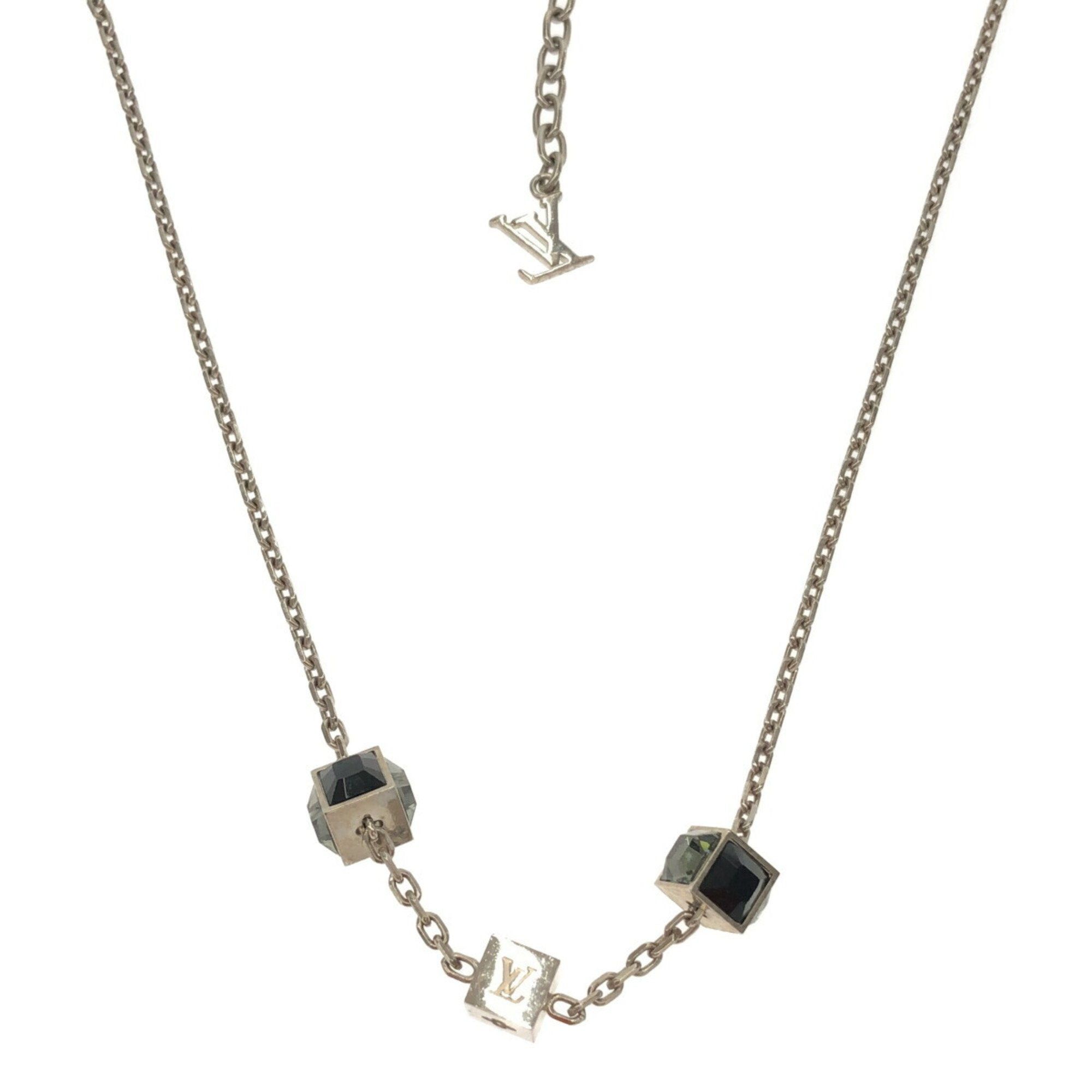 image of Louis Vuitton Necklace M66927 Collier Gamble Silver Black Itayulv0Vg0S Rm3028M, Women's
