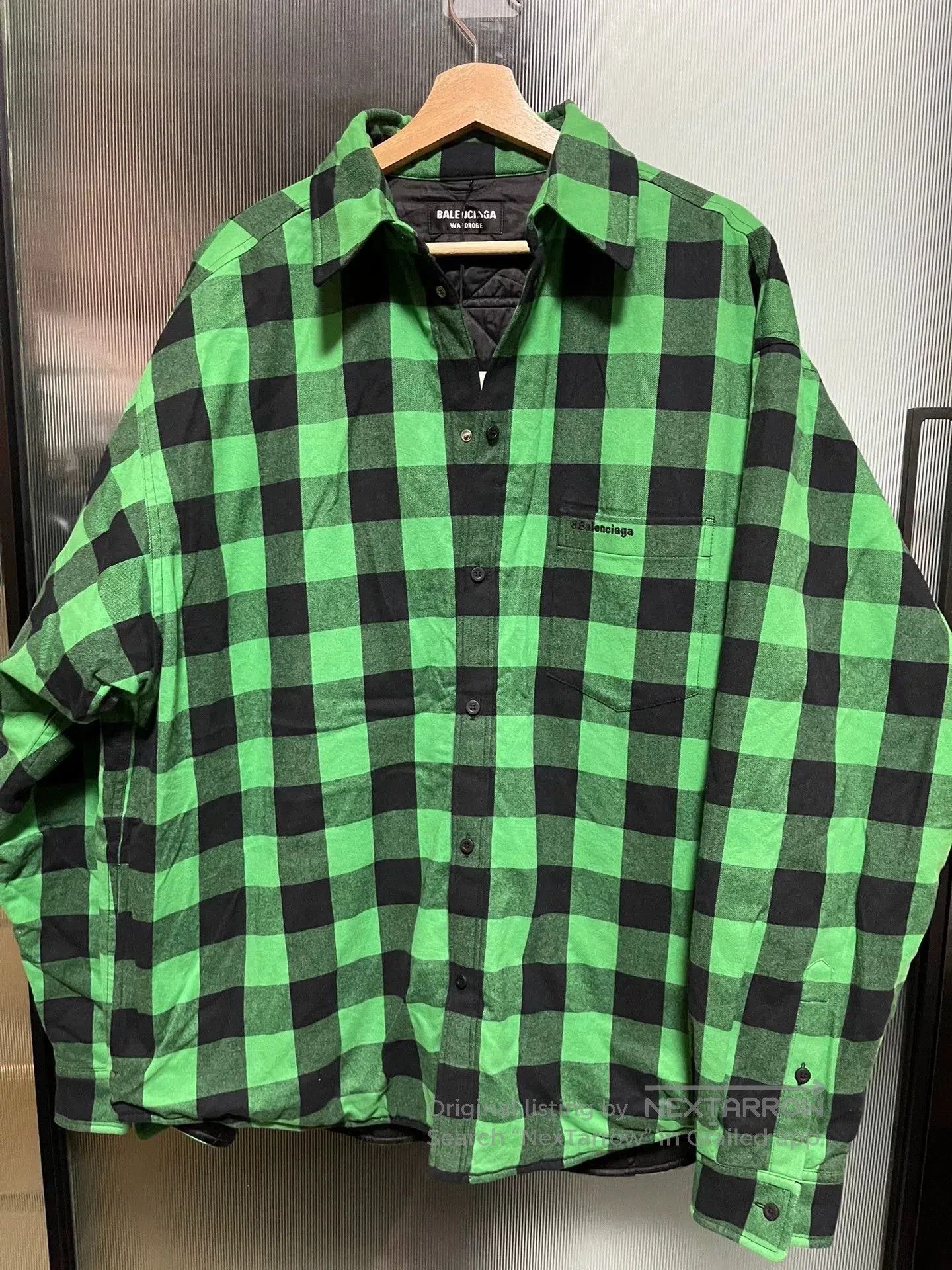 Balenciaga balenciaga green plaid long sleeve shirt. Size US L / EU 52-54 / 3 - 1 Thumbnail