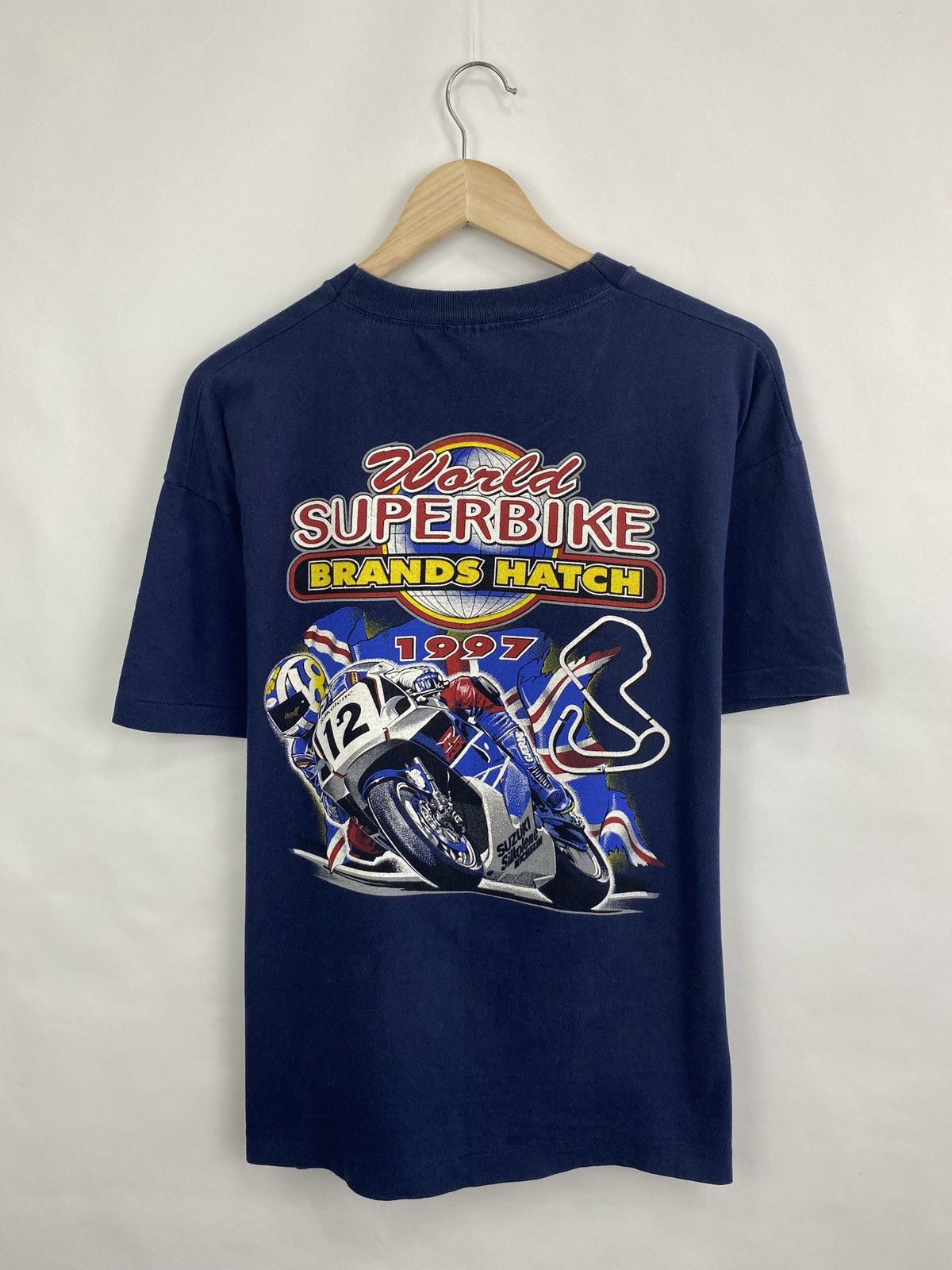 Vintage Vintage 1997 Suzuki World Super Bike Brands Hatch Suzuki Size US L / EU 52-54 / 3 - 3 Thumbnail