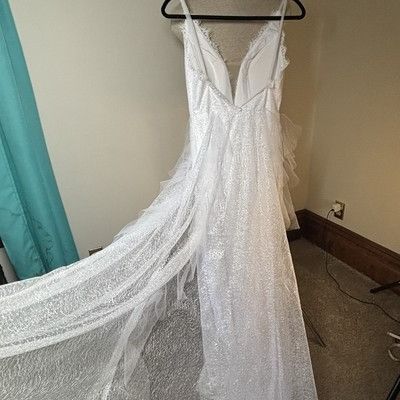 Other A-Line/Princess Tulle Applique V-neck Sleeveless Sweep/Brush Size ONE SIZE - 7 Thumbnail