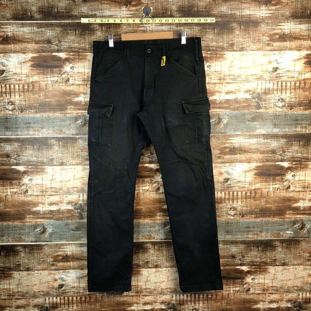 Japanese Brand Gladiator Black utility Cargo Multipocket Pants #A2590 Size US 31 - 1 Thumbnail