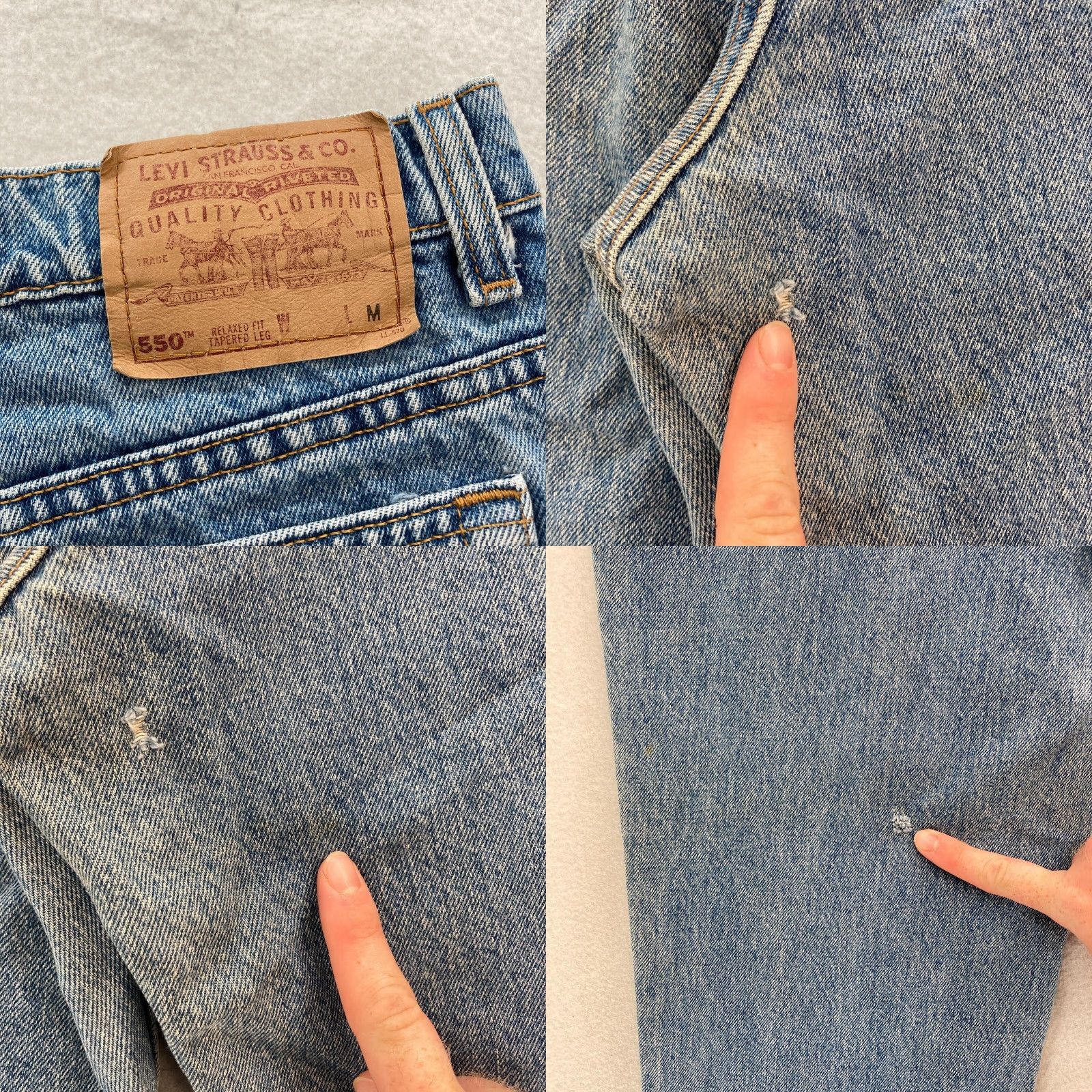 Levi's Vintage Levi's 550 Jeans Women's 18W Relaxed Tapered Blue Denim 1998 USA 5-Pocket 30in Inseam Jeans Womens Boys Girls Mens Size 40" / US 18 - 9 Thumbnail