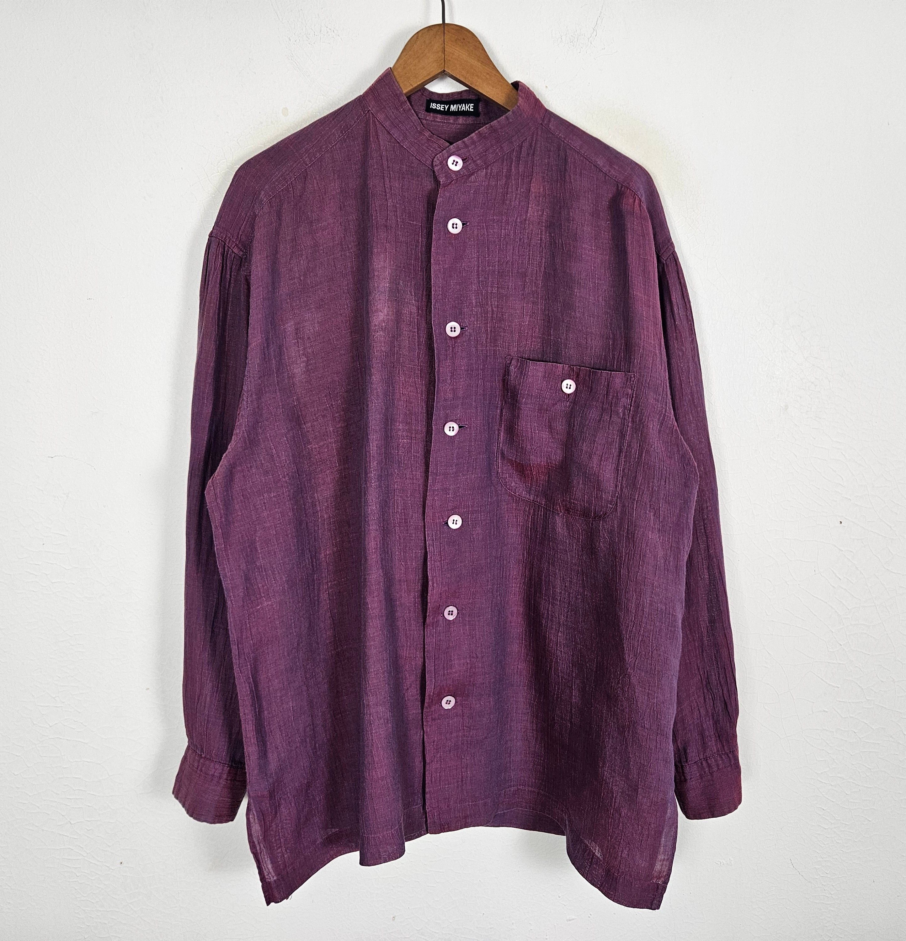 Issey Miyake Issey Miyake Linen Shirt Size US L / EU 52-54 / 3 - 2 Thumbnail