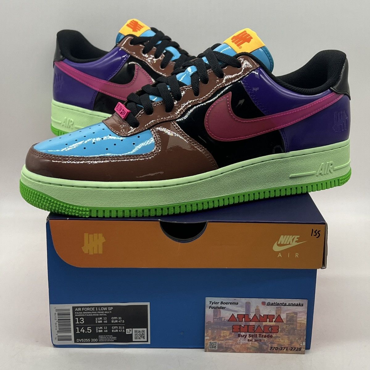 image of Undefeated X Air Force 1 Low Pink Prime Shoes in Mud, Men's (Size 13)