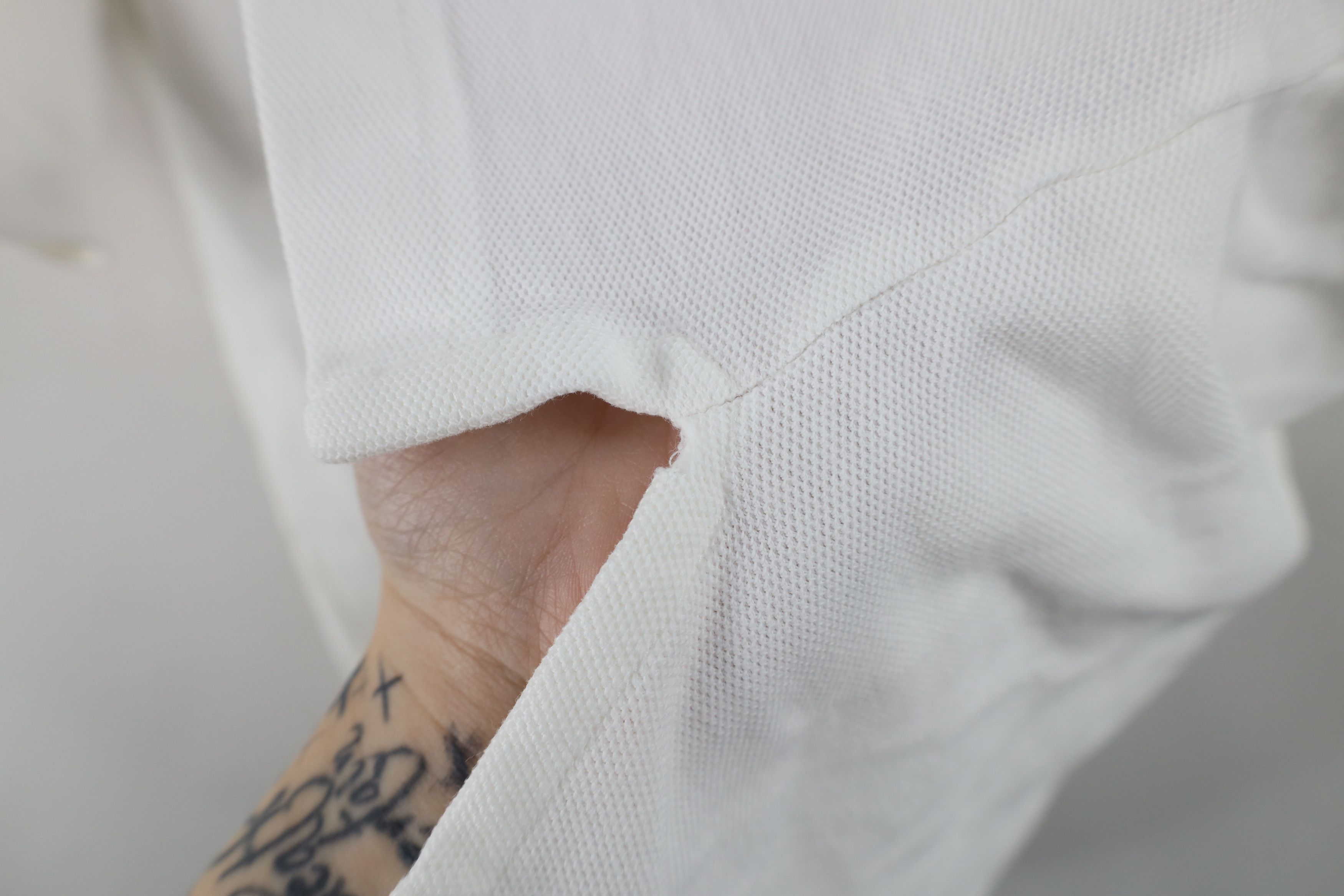Lands' End Vintage 90s Lands End Knit Collared Golf Polo Shirt White Size US M / EU 48-50 / 2 - 10 Thumbnail