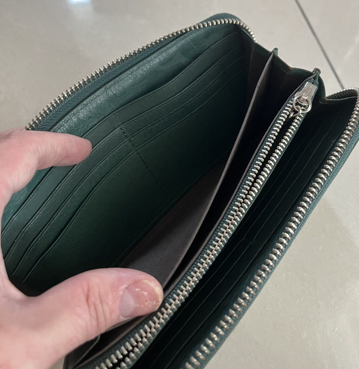 Porter Porter L Shaped Zipper Green Camouflage Pattern Long Wallet Size ONE SIZE - 8 Thumbnail