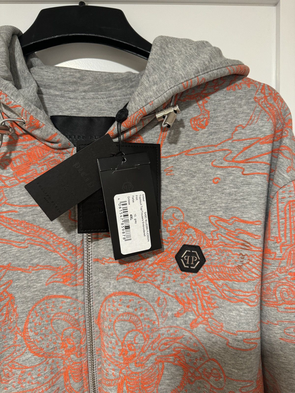 Philipp Plein RARE Phillip Plein HOMME Allover Embroidery Hoodie Size US XXL / EU 58 / 5 - 4 Thumbnail