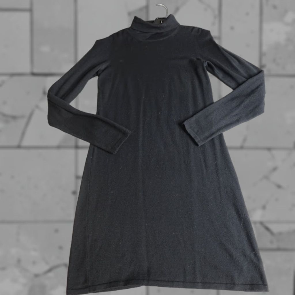 Theory Theory Dress Large Black Solid Wool Blend Sweater Ares New Steady Womens Casual Business Cardigan? Size L / US 10 / IT 46 - 1 Thumbnail