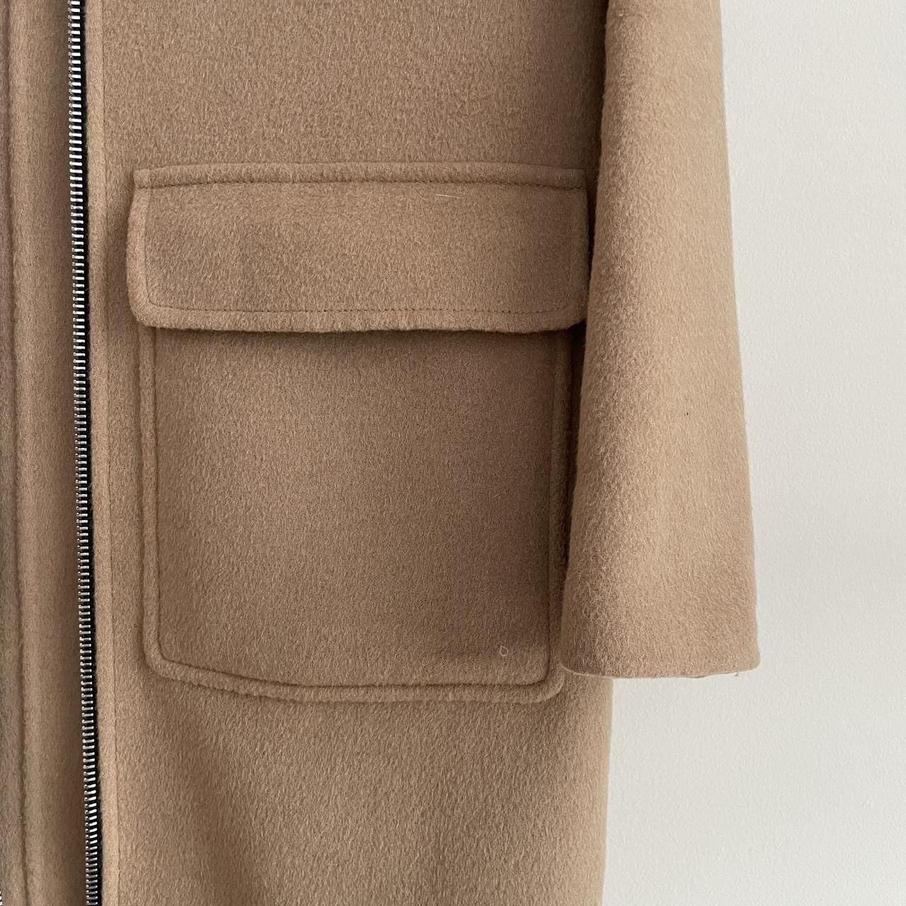 Sandro Sandro women's camel wool coat with hood zipped Size XS / US 0-2 / IT 36-38 - 3 Thumbnail