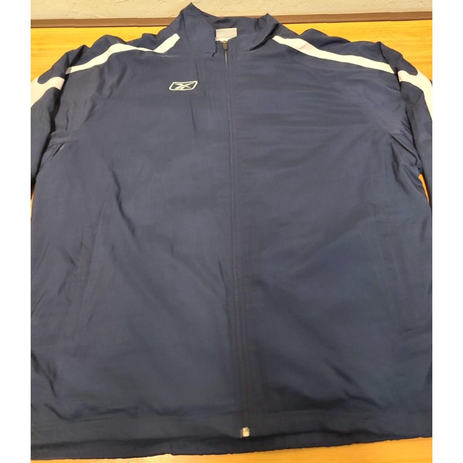 Reebok VINTAGE Reebok Windbreaker Jacket Men XL Navy Blue Athletic Performance 90s Sports Retro Full Zip Pockets Lined Nylon Size US XL / EU 56 / 4 - 3 Thumbnail