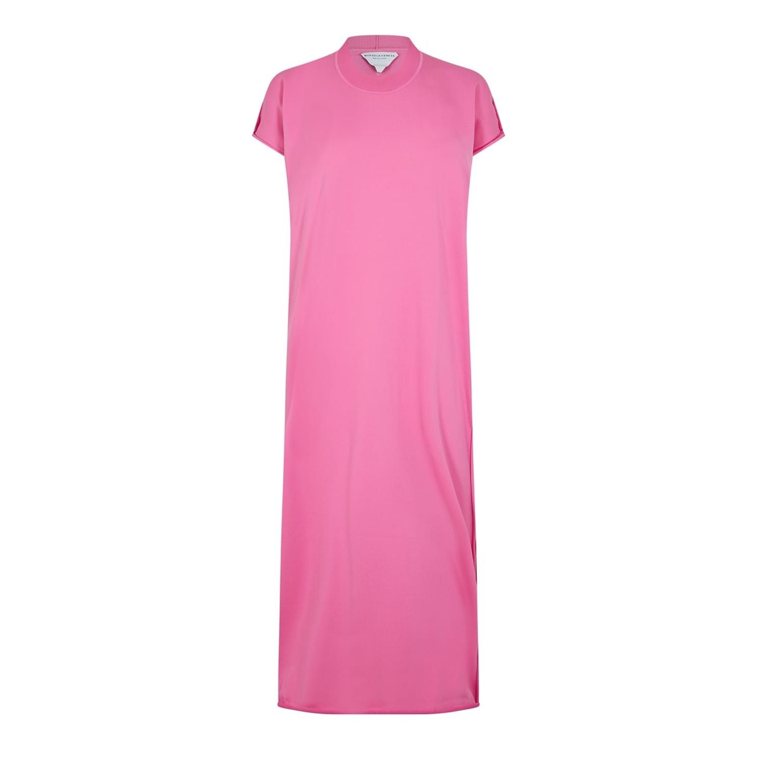 Bottega Veneta Bottega Veneta Crew Neck Midi T-Shirt Dress in Pink Size S / US 4 / IT 40 - 1 Thumbnail