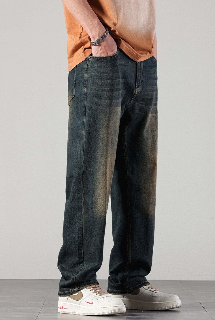 Japanese Brand × Jean Vintage washed distressed wide-leg jeans Size US 32 / EU 48 - 2 Thumbnail