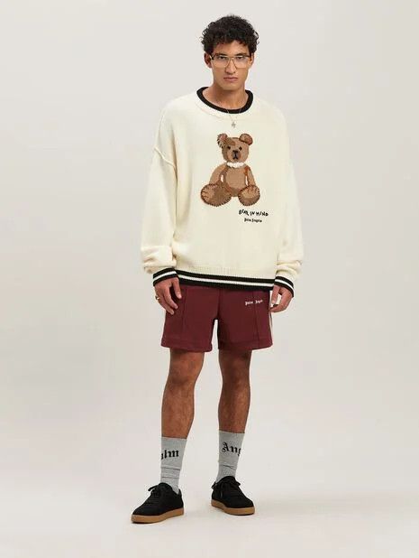 Palm Angels o1mle0226 Bear in Mind Sweater in Neutrals Size US XL / EU 56 / 4 - 2 Thumbnail