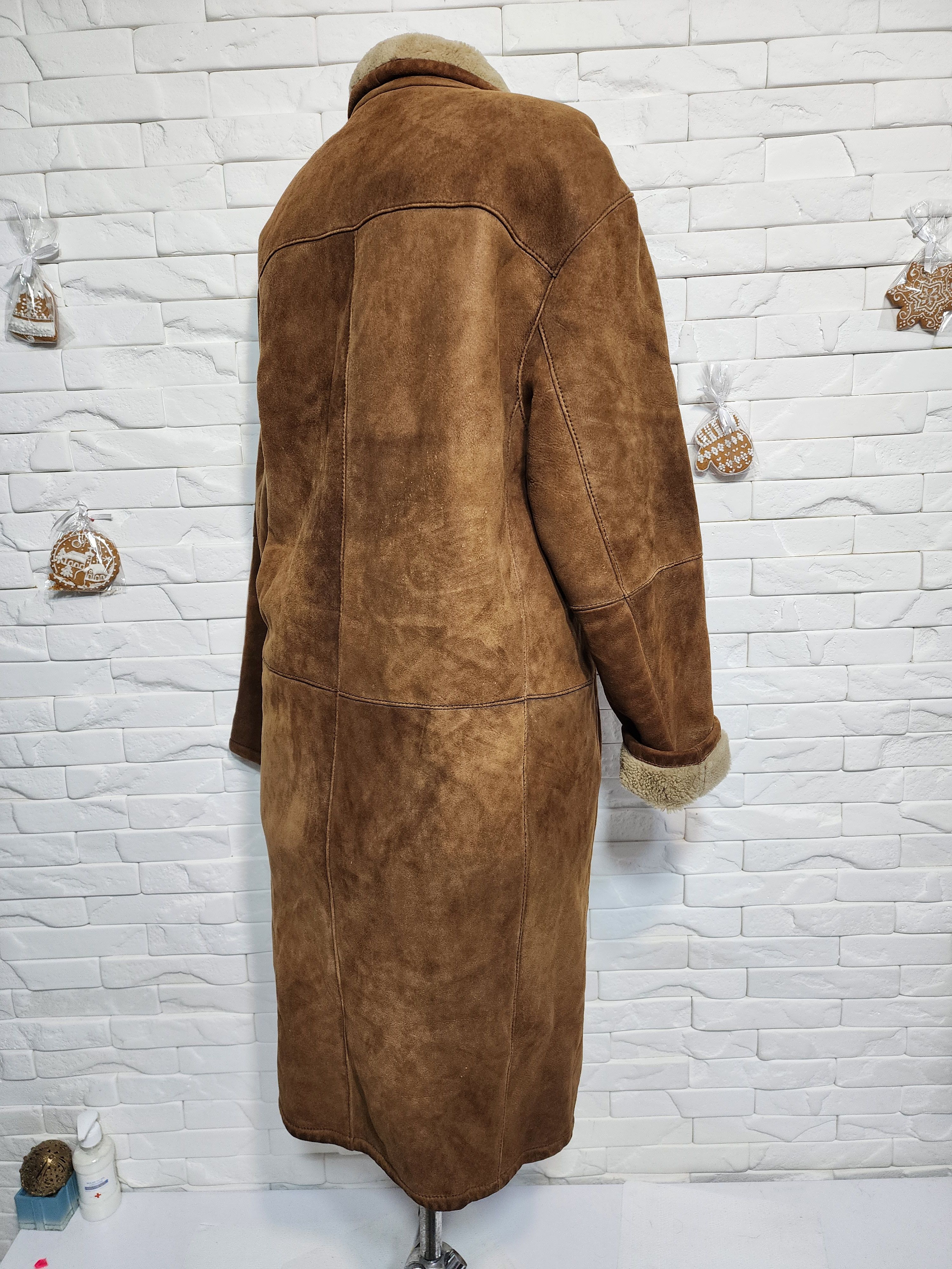 Furla Brown Sheepskin Coat: Genuine Fur, Button-Down Size US L / EU 52-54 / 3 - 5 Thumbnail