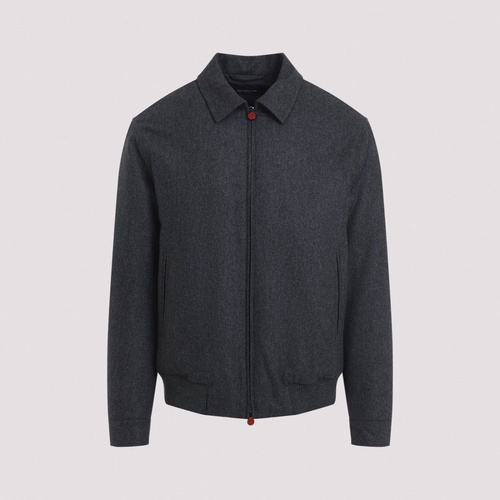 Kiton KITON Gray Wool Bomber Jacket New & Authentic (Men's size:L; Size US L / EU 52-54 / 3 - 1 Thumbnail