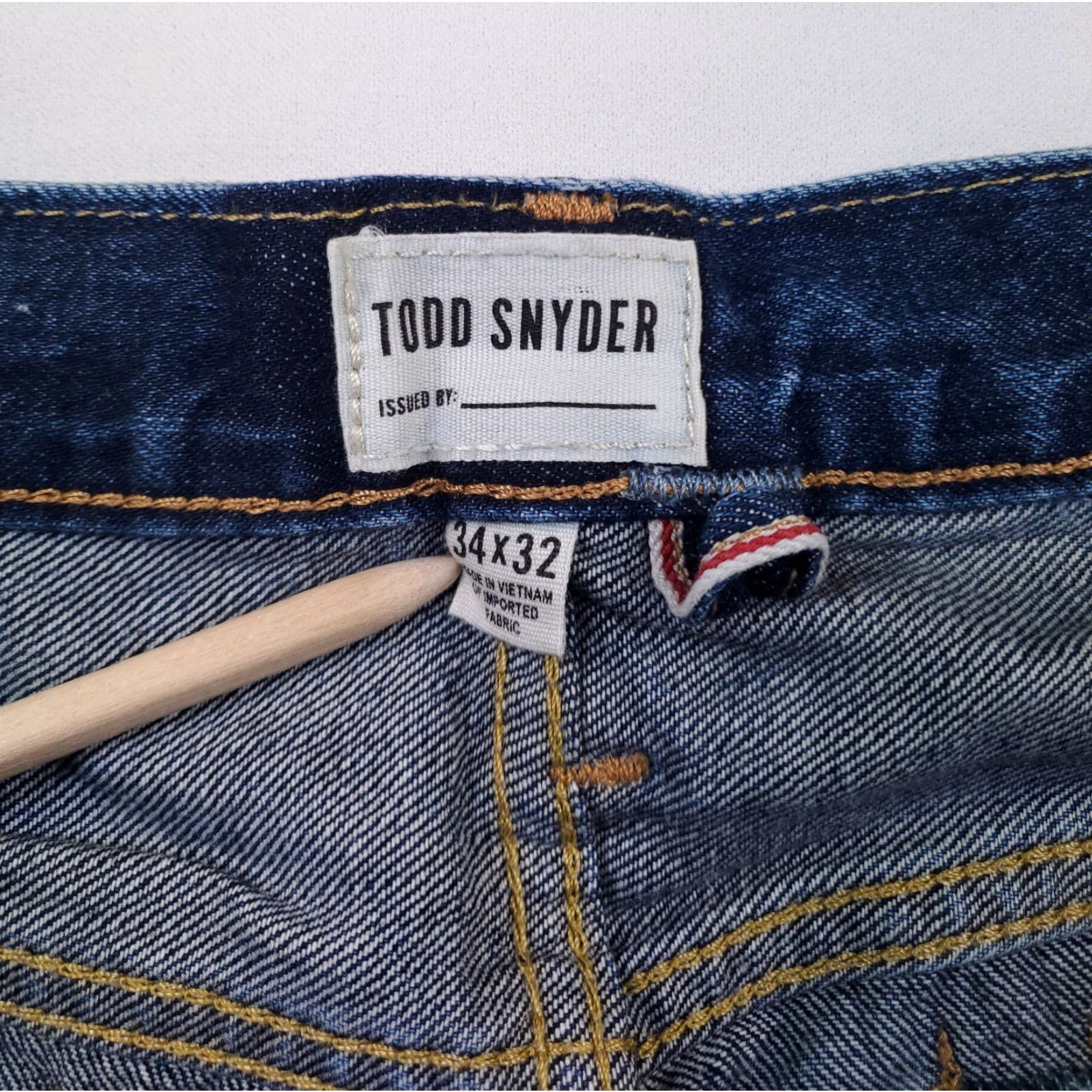 Todd Snyder **Todd Snyder Blue Selvedge Red Line Slim Fit Mens Jeans 35 x 32** User: Todd Snyder Red Line Blue Selvedge Slim Fit Mens Jeans 35 x 32 Size US 35 - 4 Thumbnail