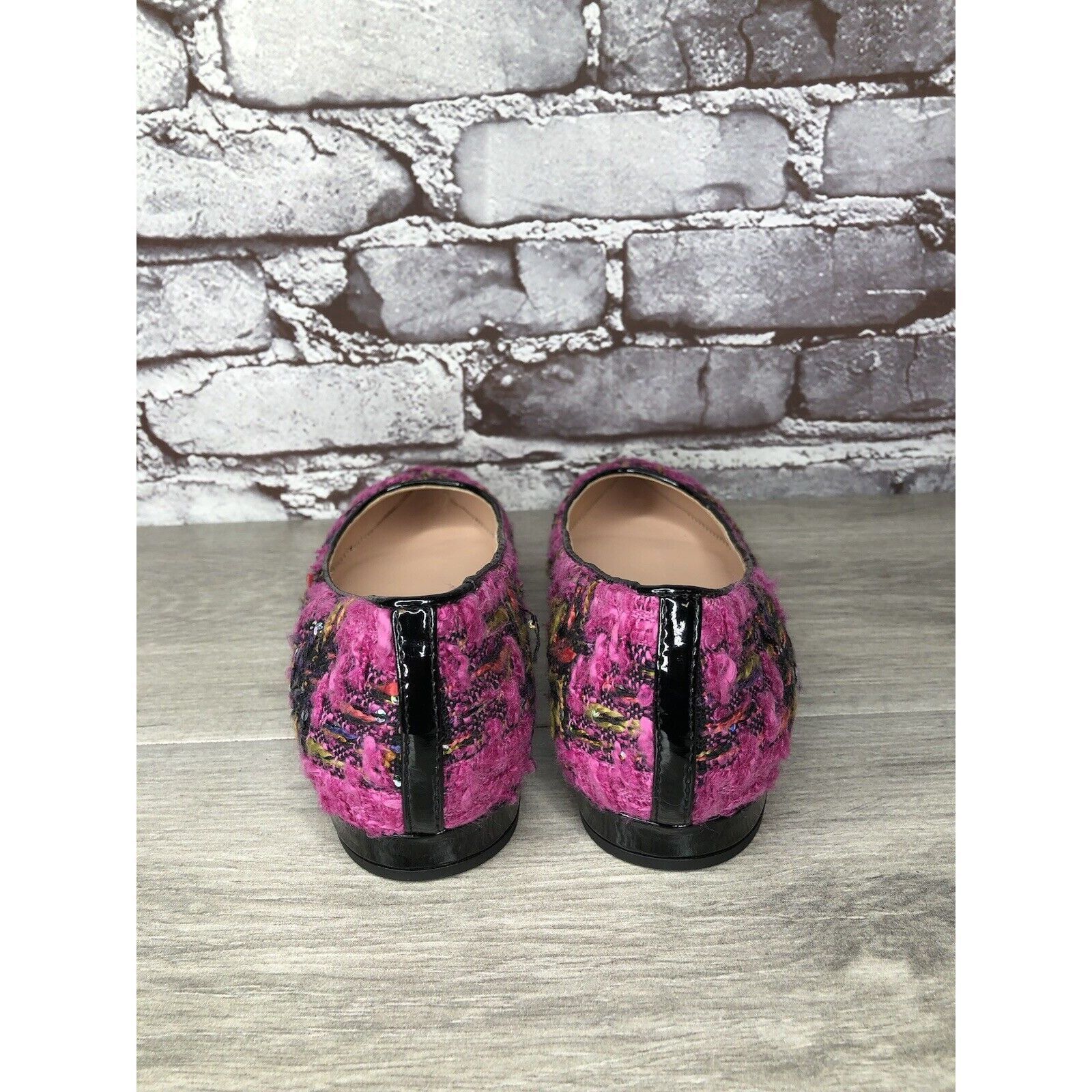 J.Crew J. Crew K2904 Pink Fresh Berry Tweed Pointed Toe Flats Women Size US 7 / IT 37 - 4 Thumbnail