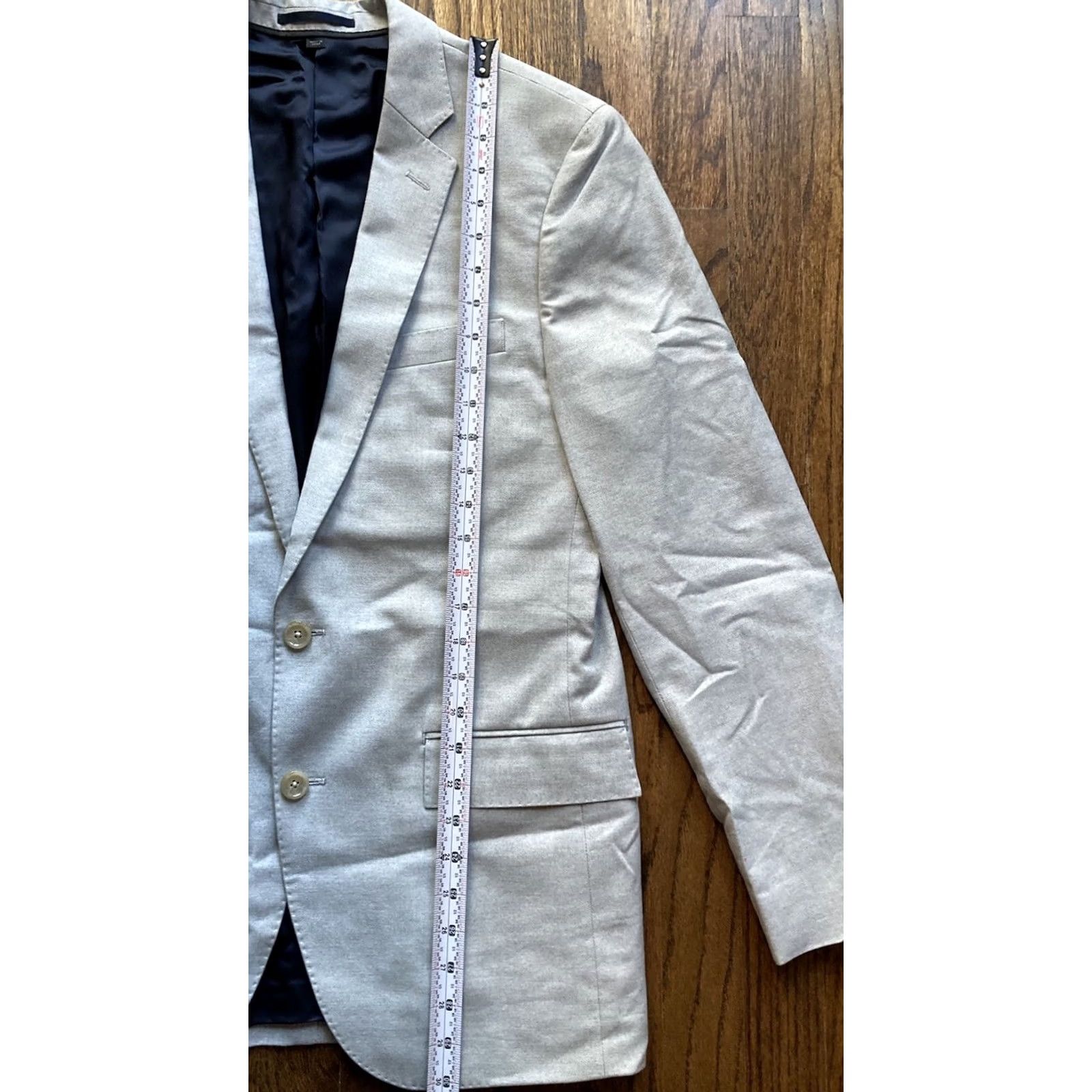 J.Crew J.CREW Blazer Men 38R Gray Cotton Lined Single-Breasted Collared Regular Jacket Coat Size 38R - 7 Thumbnail