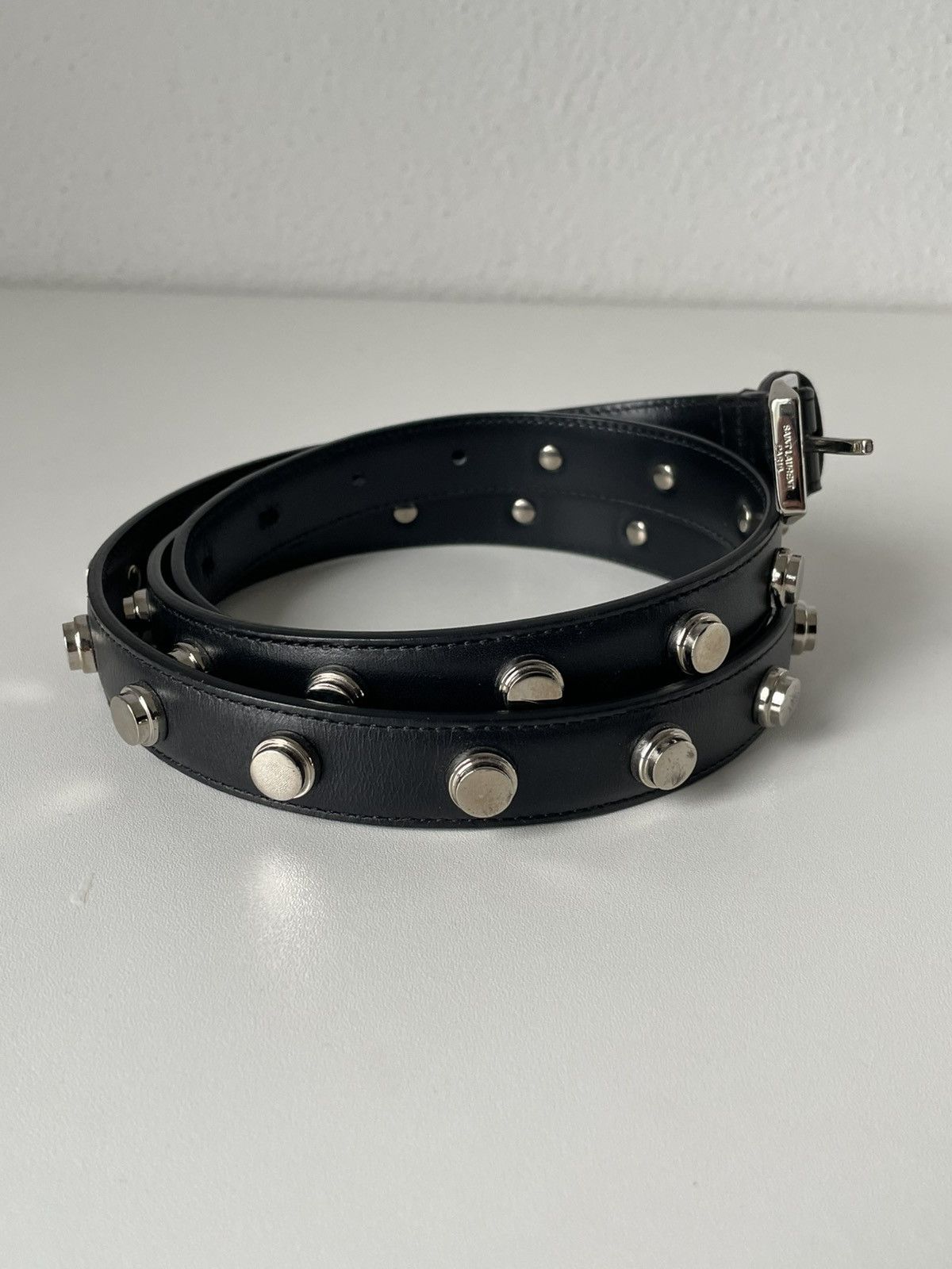 Saint Laurent Paris NEW Saint Laurent Paris Studded Silver belt Size ONE SIZE - 2 Thumbnail