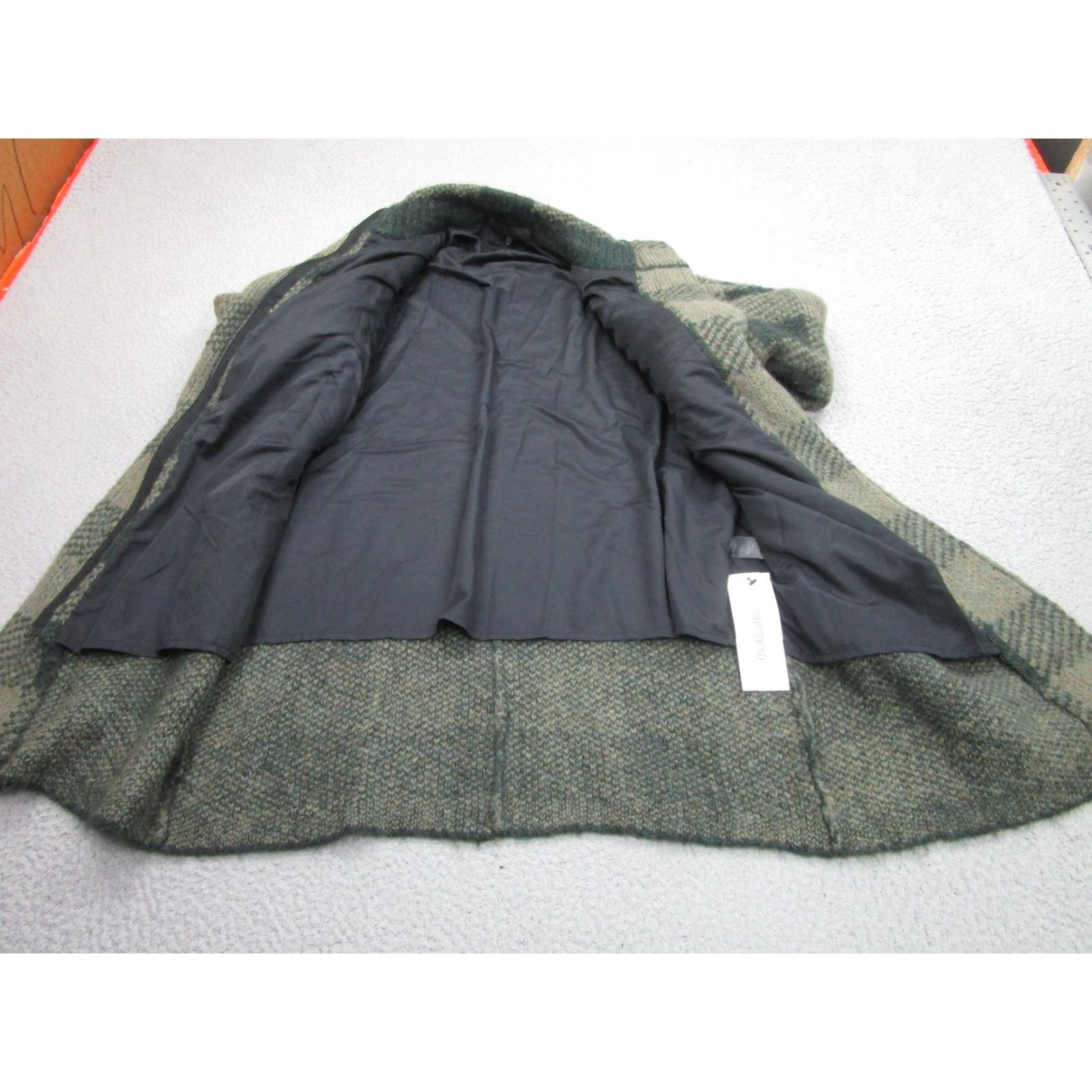 Rag & Bone VINTAGE? No. Rag & Bone Coat Womens XXS Green Mohair Check Zip Front Lined Pockets Overcoat Size XXS / US 00 / IT 34 - 7 Thumbnail