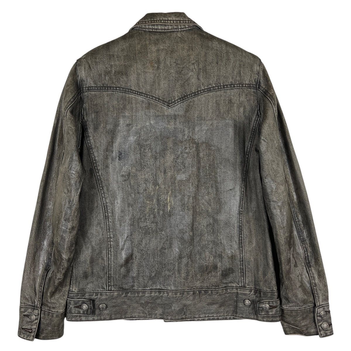 If Six Was Nine 🔥 SCHLUSSEL PAIN COATED DENIM TRUCKER JACKET Size US M / EU 48-50 / 2 - 2 Thumbnail