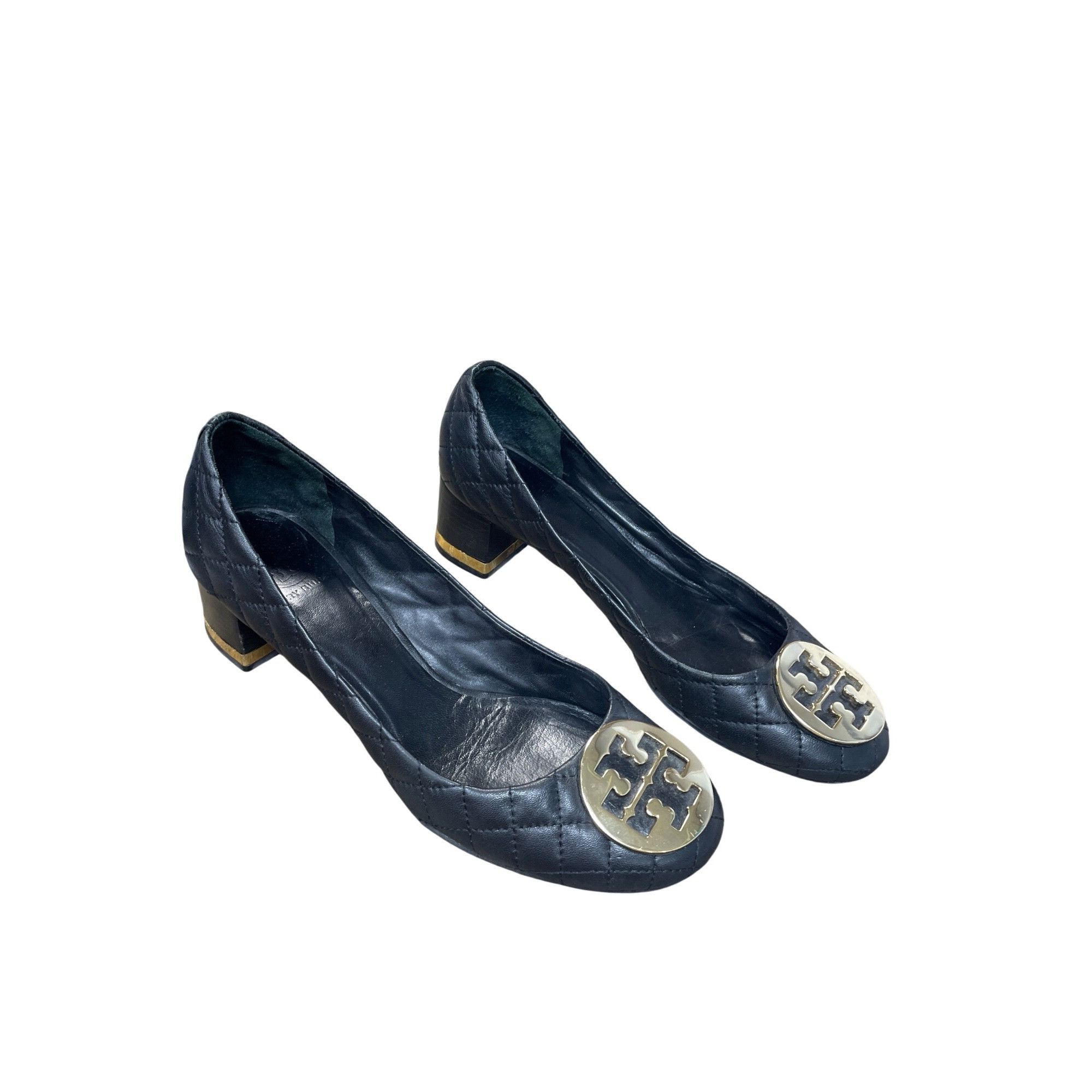 Tory Burch Tory Burch Womans Black Leather quilted 2.5" Slip on heels Size US 6 / IT 36 - 14 Thumbnail