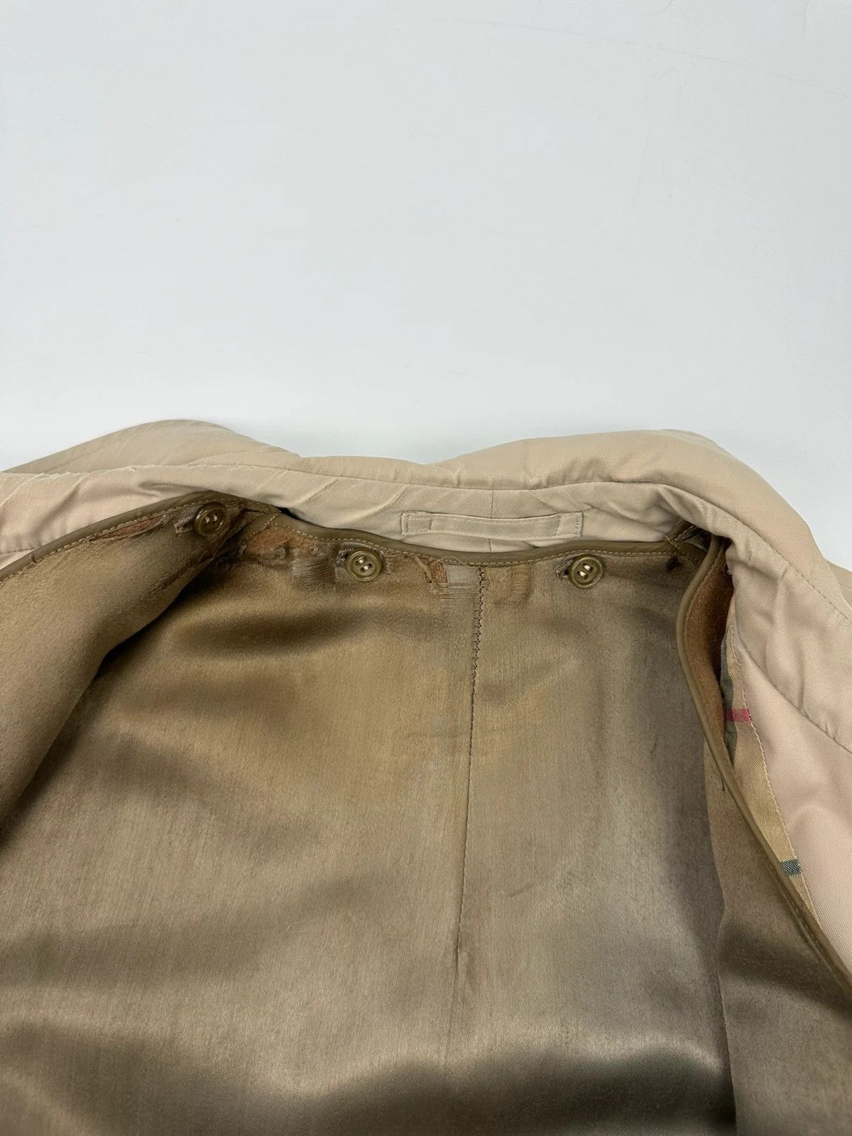 Burberry Burberrys 80’s Beige Trench Coat Jacket Double Breasted Size US L / EU 52-54 / 3 - 12 Thumbnail