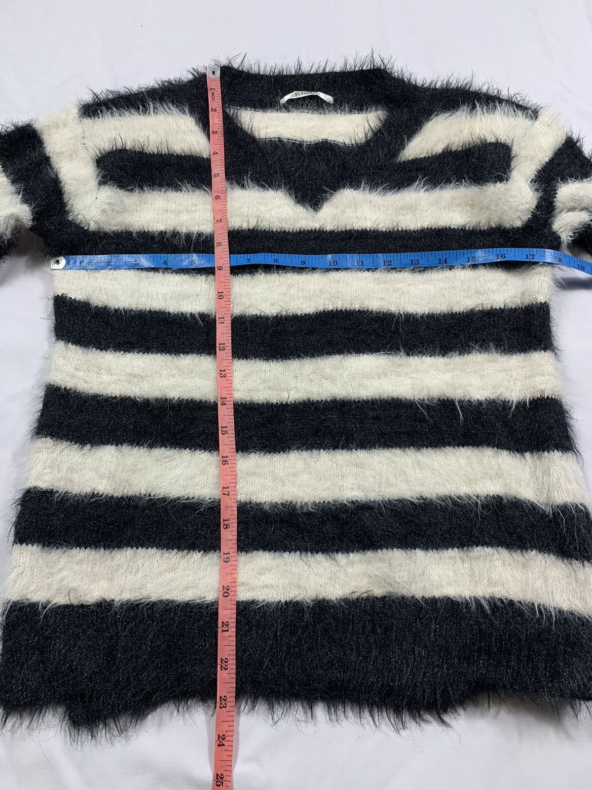 Issey Miyake Fuzzy Mohair Striped sweater Grunge Number nine Style Size US M / EU 48-50 / 2 - 7 Thumbnail