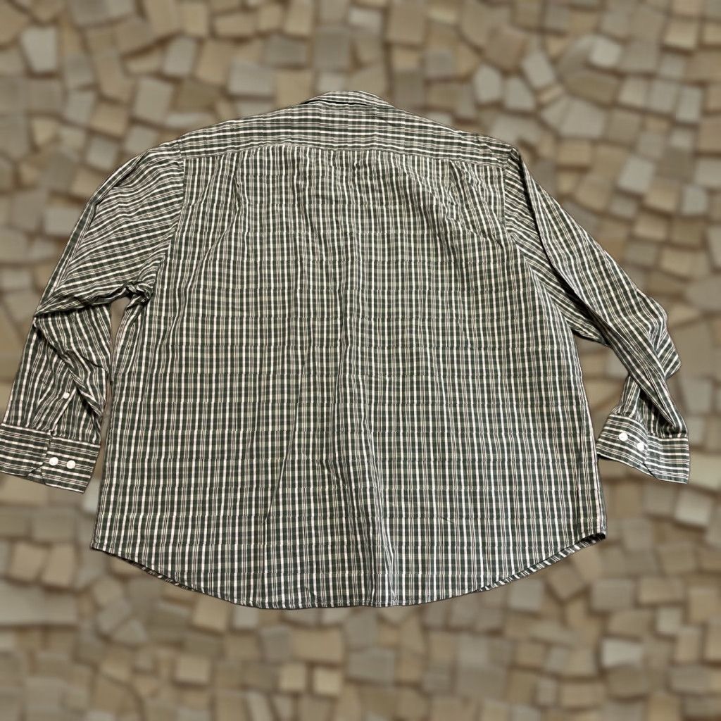 Vintage Salt Water Shirt Men 2XL Plaid Button-Up Long Sleeve Green Gray Shirt Size US XXL / EU 58 / 5 - 1 Thumbnail