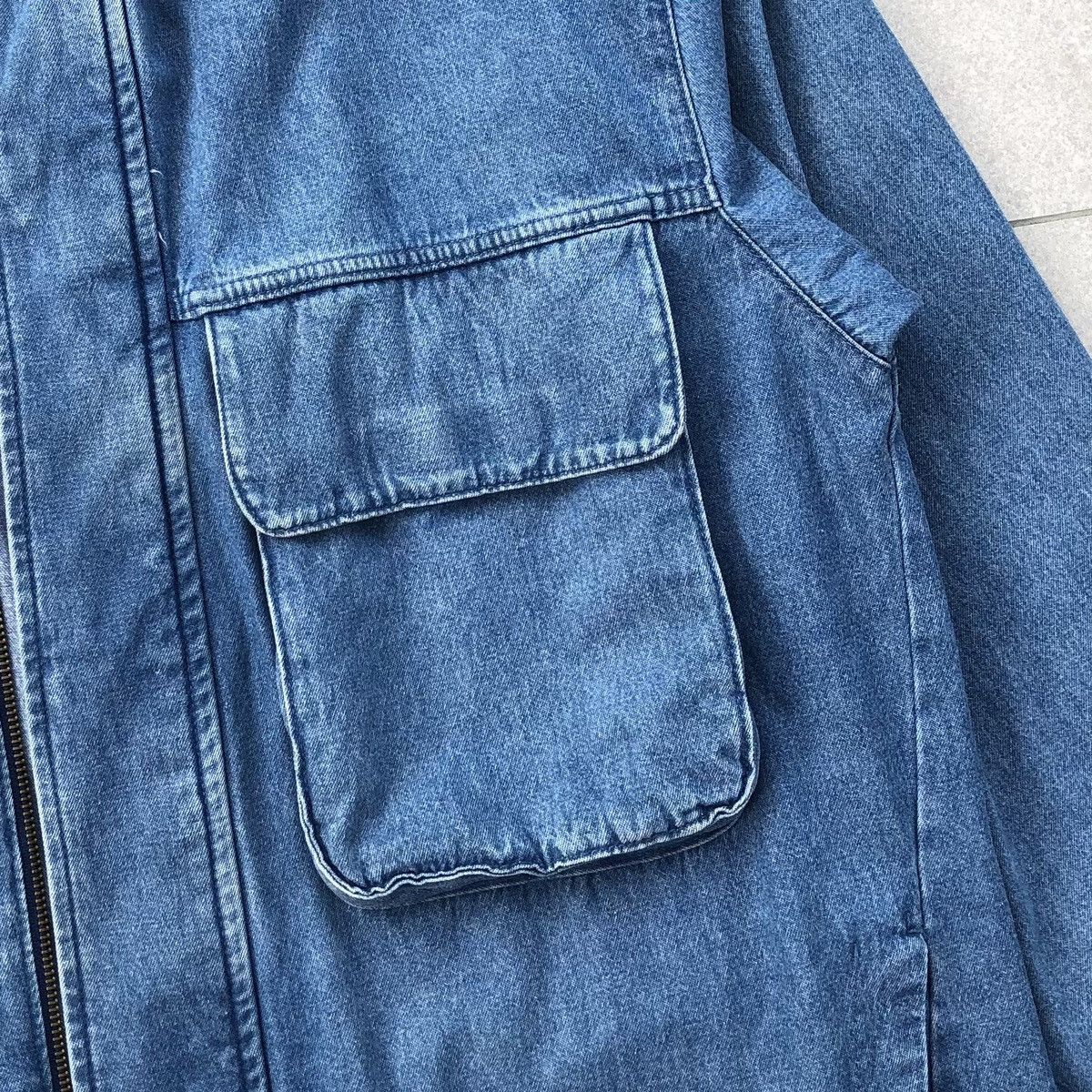 GU Vintage GU Double Pocket Denim Parka Jacket With Hoodie Size US L / EU 52-54 / 3 - 3 Thumbnail