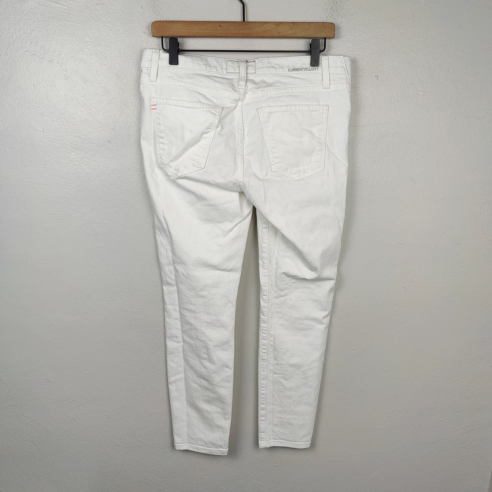 Other Hatch x Current Elliott Maternity Stiletto Jeans 29 White Size 29" - 6 Thumbnail