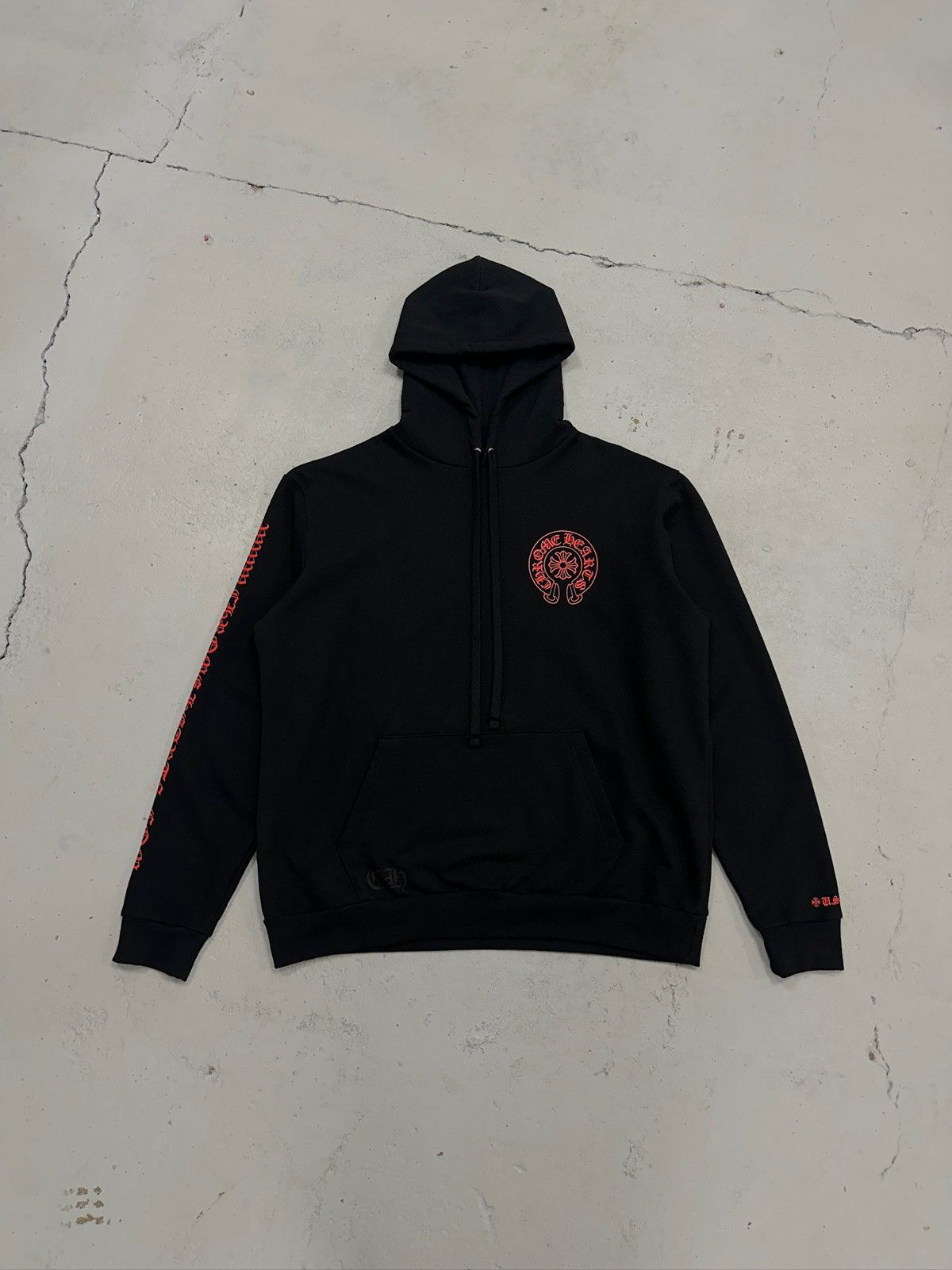 Chrome Hearts Chrome Hearts Horseshoe Logo Hoodie Black Red Size US L / EU 52-54 / 3 - 3 Thumbnail
