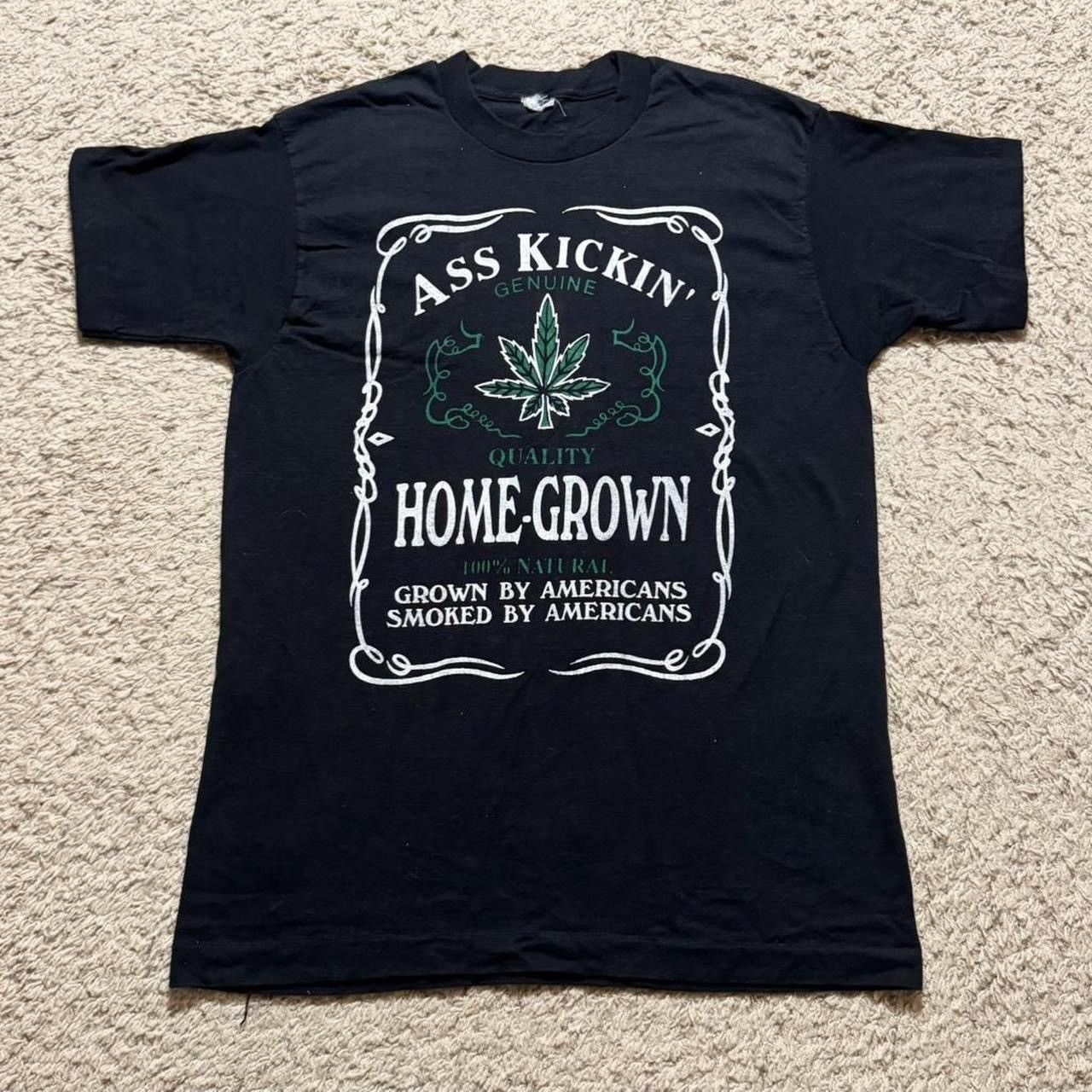 Vintage True vintage 70s Home Grown Weed Jack Daniel's Tee Size US L / EU 52-54 / 3 - 3 Thumbnail