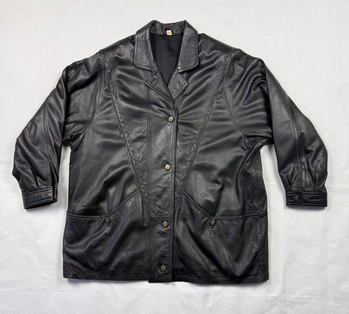 Japanese Brand × Vintage Vintage Black Leather Jacket Size US XL / EU 56 / 4 - 1 Thumbnail