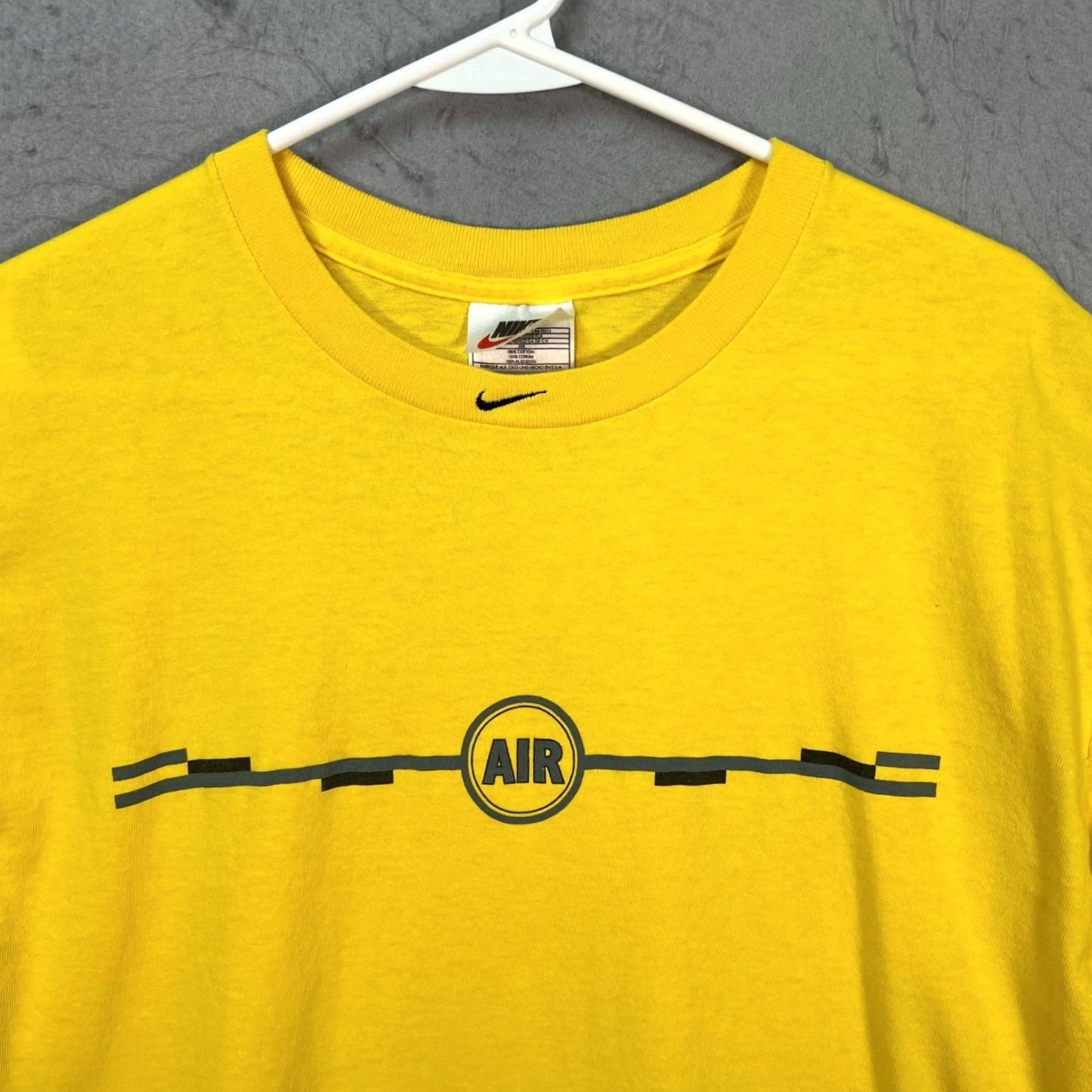 Nike Vintage Nike T-Shirt Mens Size Medium Yellow Air Graphic 90s Made In USA Size US M / EU 48-50 / 2 - 5 Thumbnail