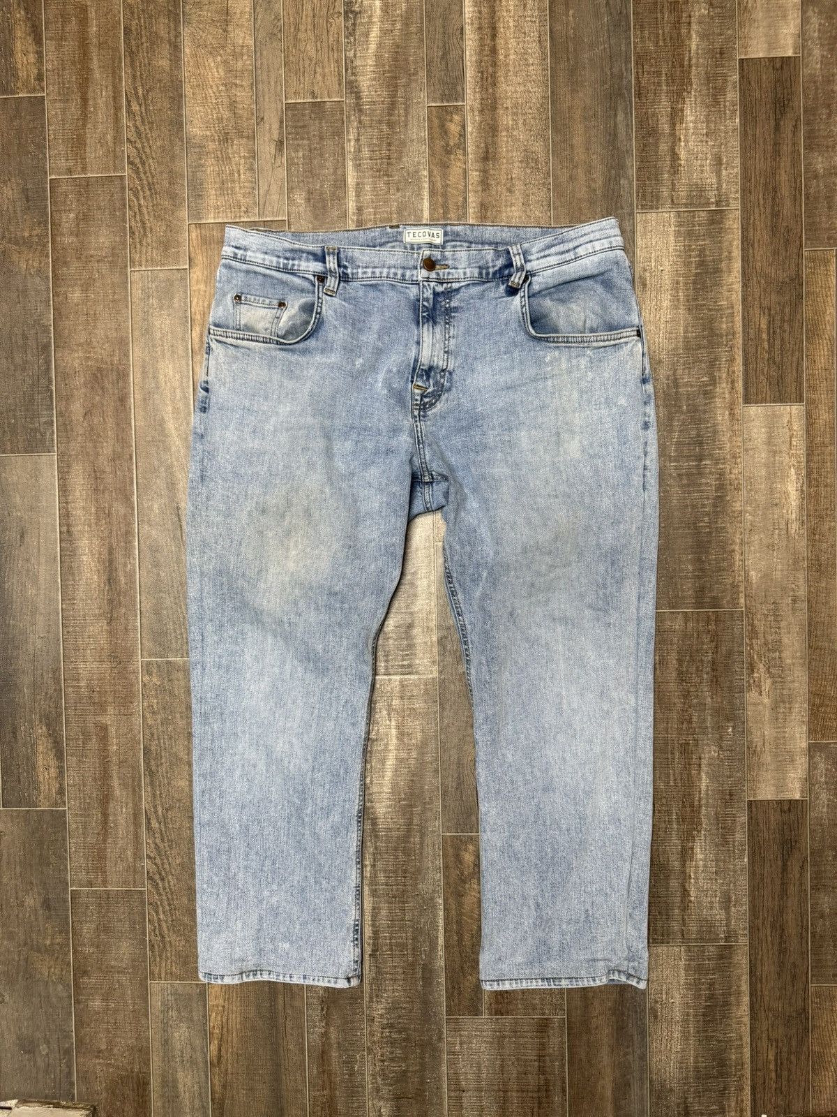 Tecovas Tecovas Light Wash Blue Denim Jeans Straight Fit Size US 40 / EU 56 - 1 Thumbnail
