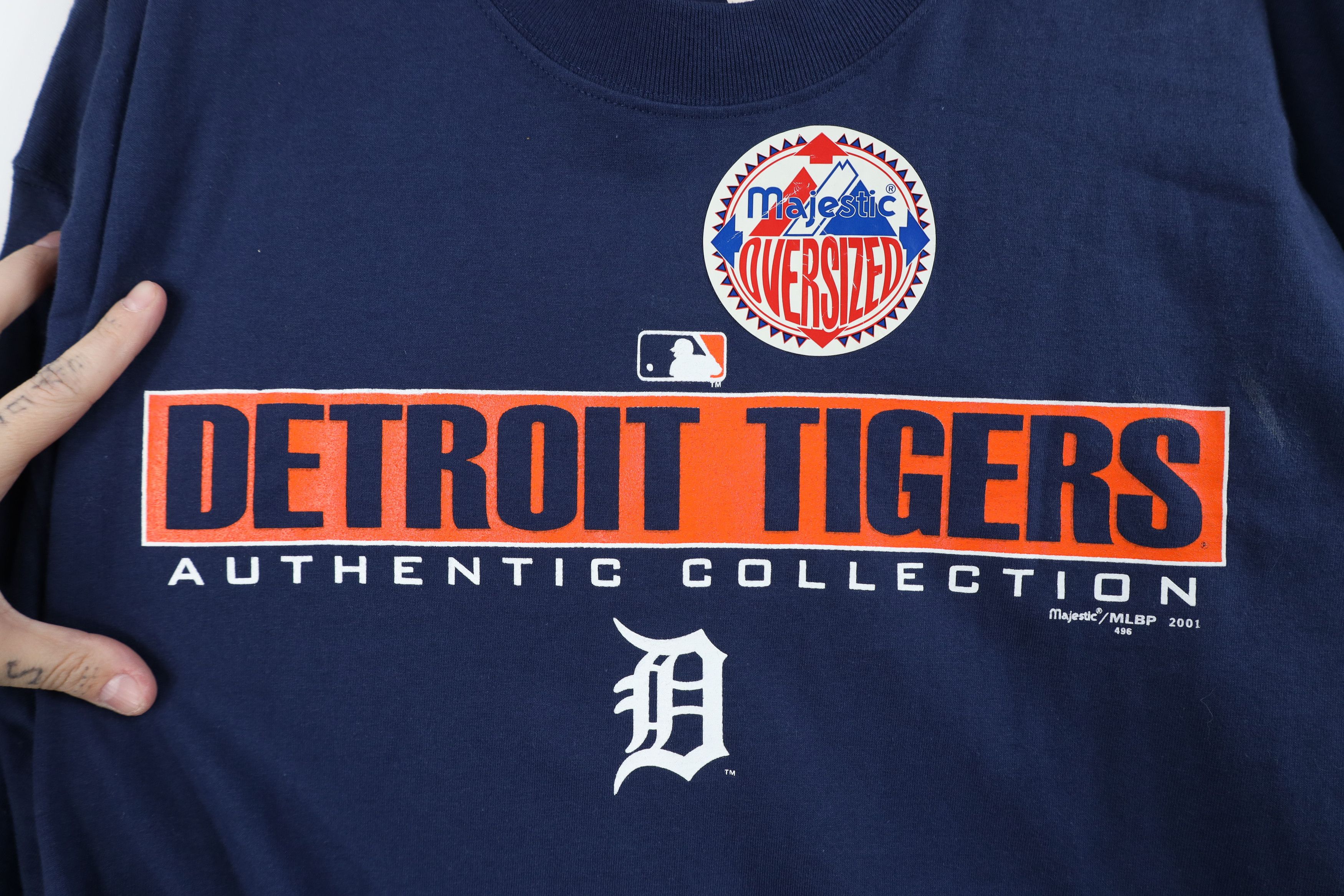 Majestic × Vintage Deadstock Vtg Y2K 2001 Majestic Tigers Baseball T-Shirt Size US XL / EU 56 / 4 - 4 Thumbnail