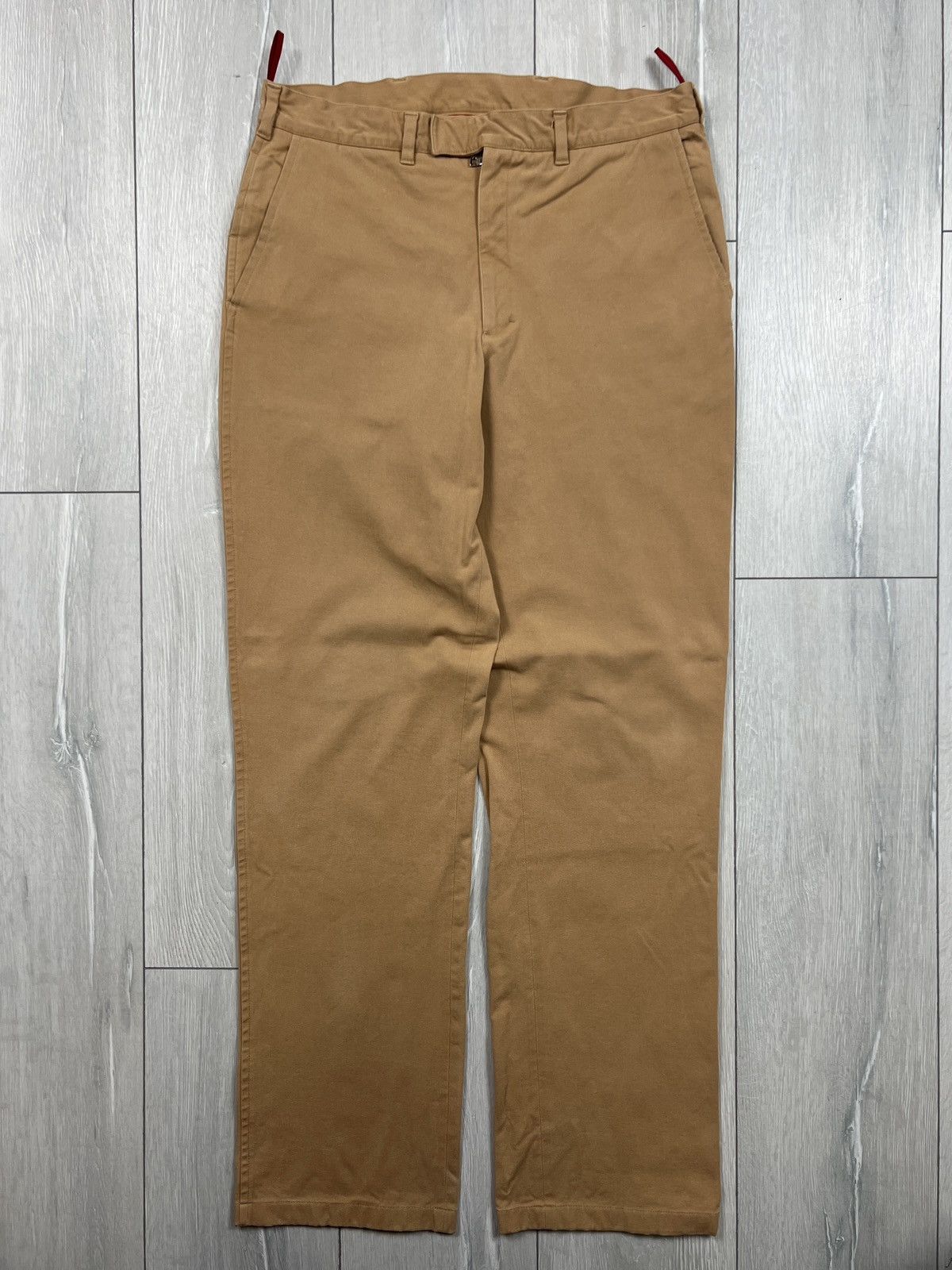 image of Prada Linea Rossa Vintage Chino Pants in Brown, Men's (Size 34)