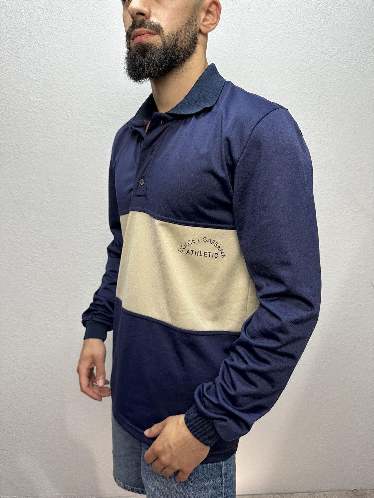 Dolce & Gabbana Vintage Dolce & Gabbana Rugby Polo Shirt Long Sleeve D&G Size US M / EU 48-50 / 2 - 2 Thumbnail