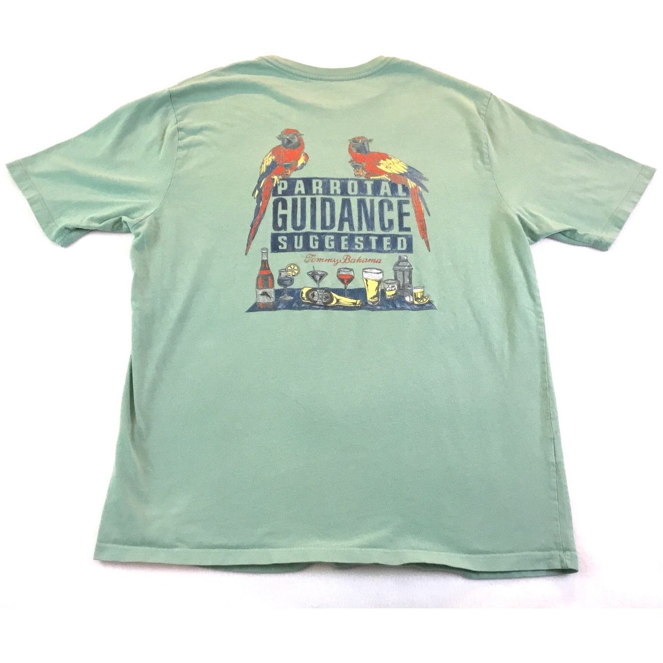 Tommy Bahama Tommy Bahama T-Shirt Parrotal Guidance Suggested Green Med Size US M / EU 48-50 / 2 - 3 Thumbnail