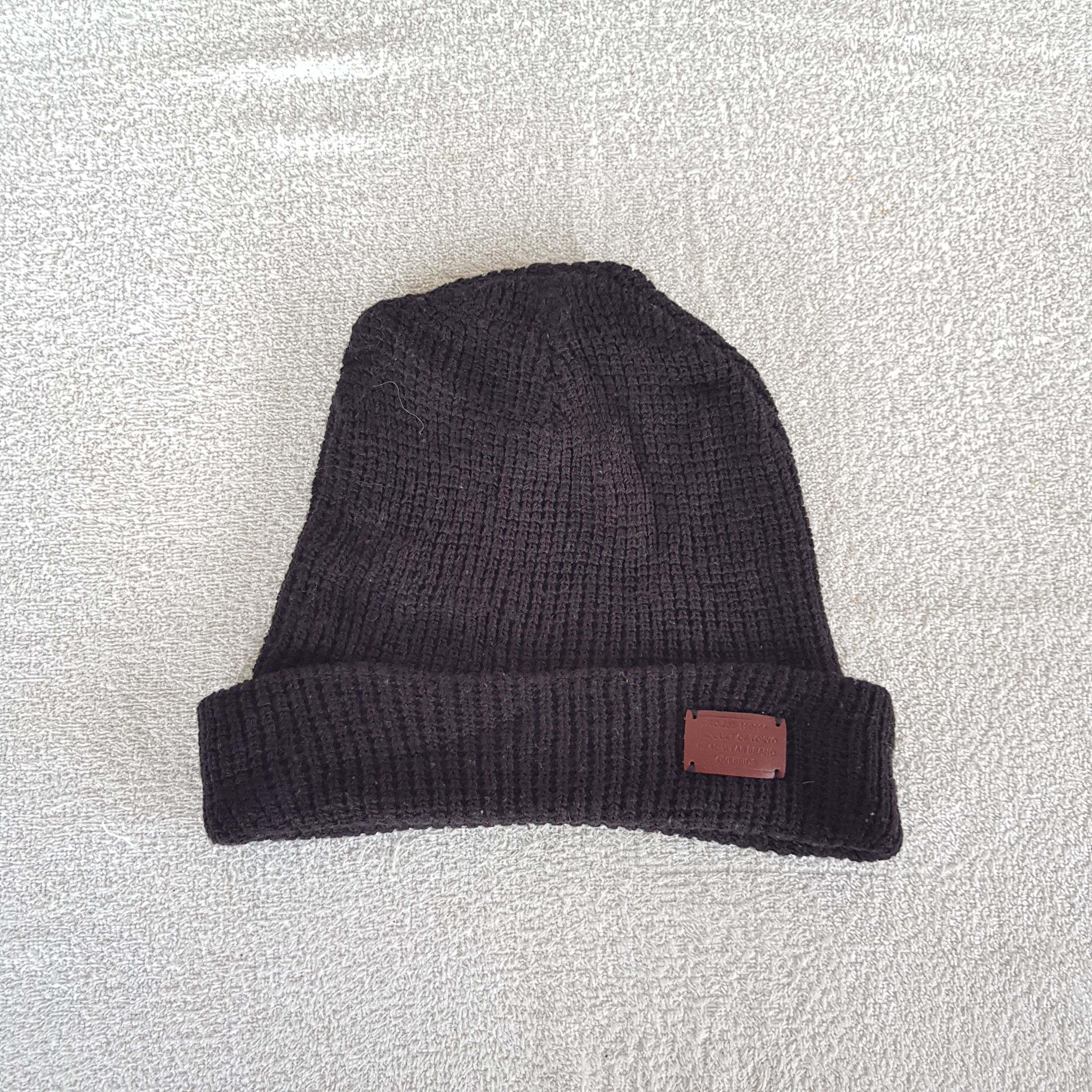 Homespun Knitwear Vintage Override Beanie Japanese Ribbed Knit Snow Caps Hats Size ONE SIZE - 5 Thumbnail