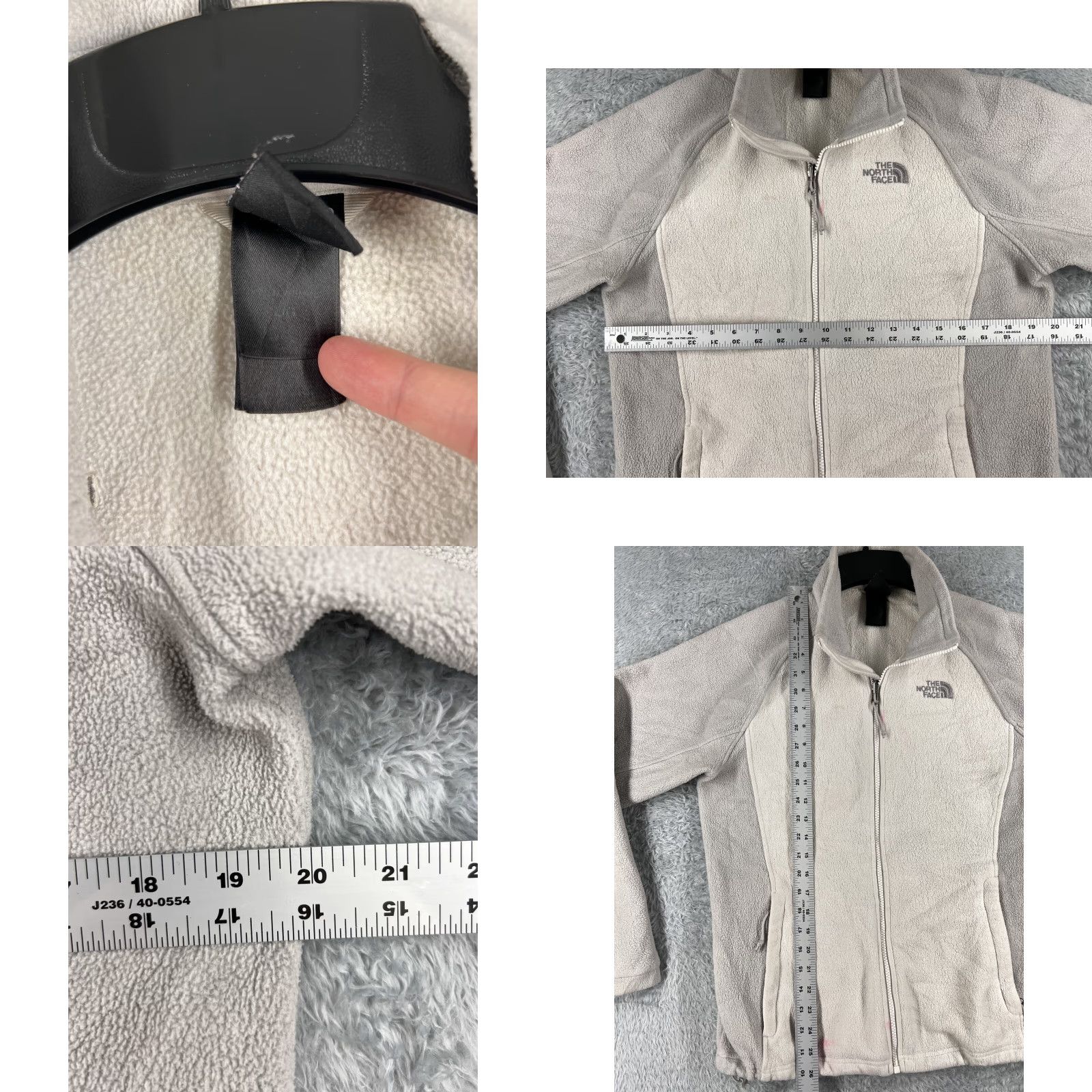 The North Face The North Face Jacket Women Large Beige Gray Full Zip Mock Neck Polyester Fleece Size L / US 10 / IT 46 - 8 Thumbnail