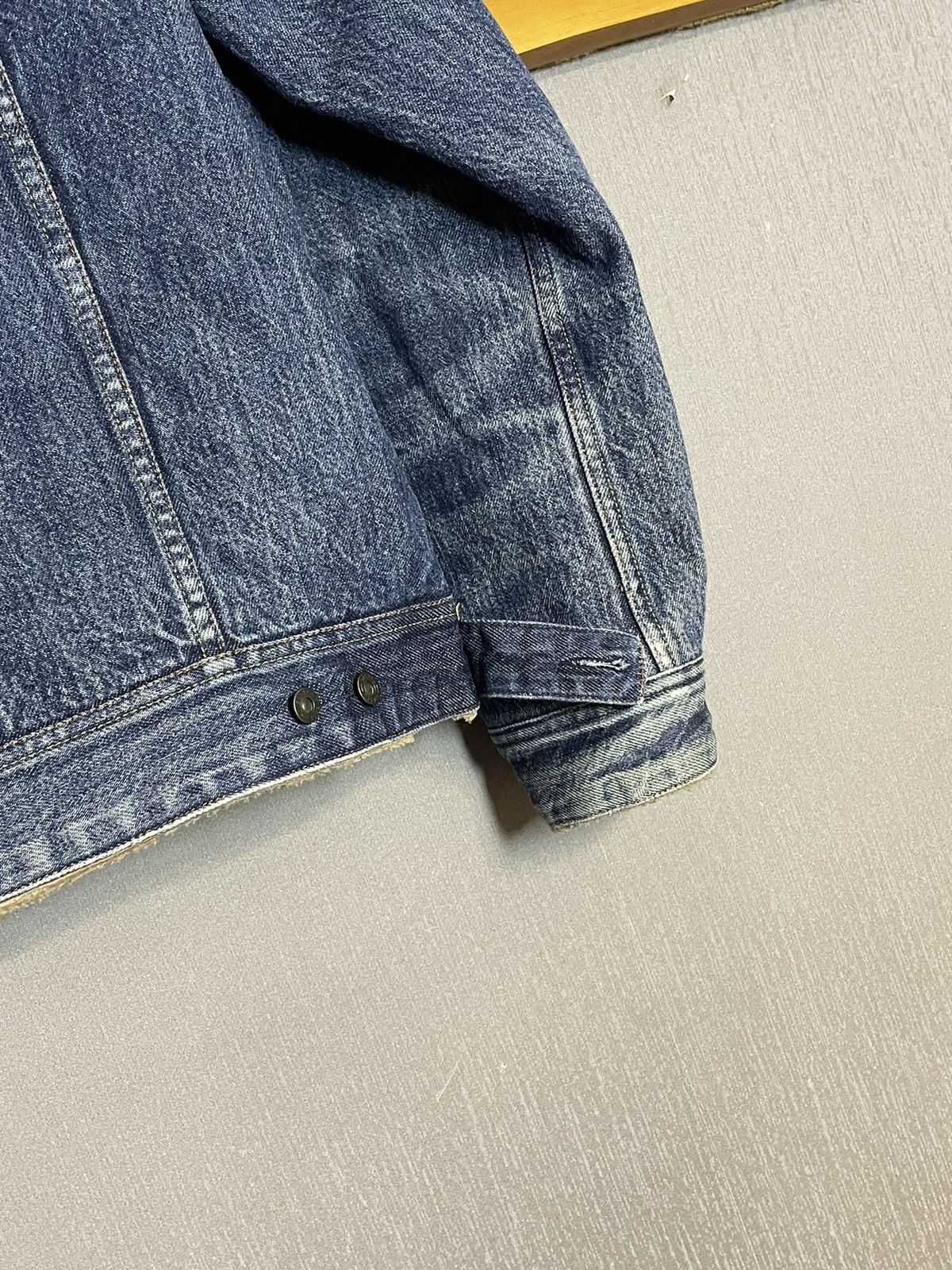 Diesel Vintage Diesel Cropped Washed Denim Sherpa Jacket Hedi RRL Size US XL / EU 56 / 4 - 11 Thumbnail