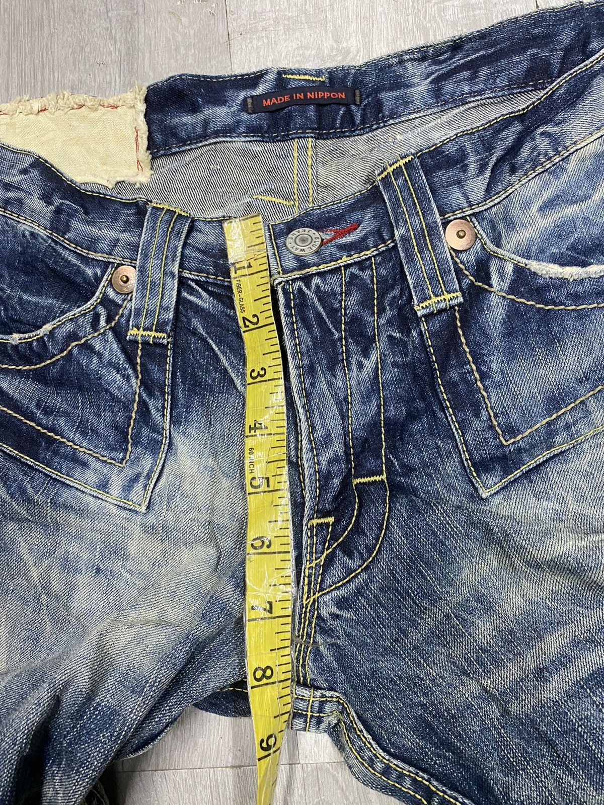 Japanese Brand Blue Way Made In Nippon Flare Denim Faded Pant Size US 32 / EU 48 - 7 Thumbnail