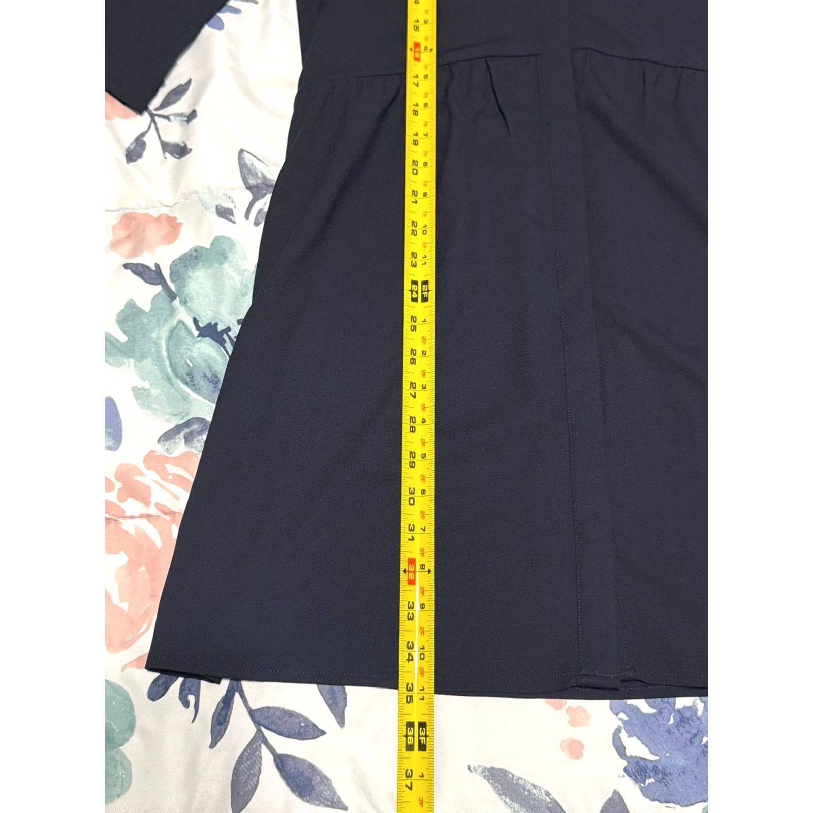Vintage Tuckernuck Shirt Dress XS Navy Crepe Royal A-Line Women XS Blue Size XS / US 0-2 / IT 36-38 - 5 Thumbnail