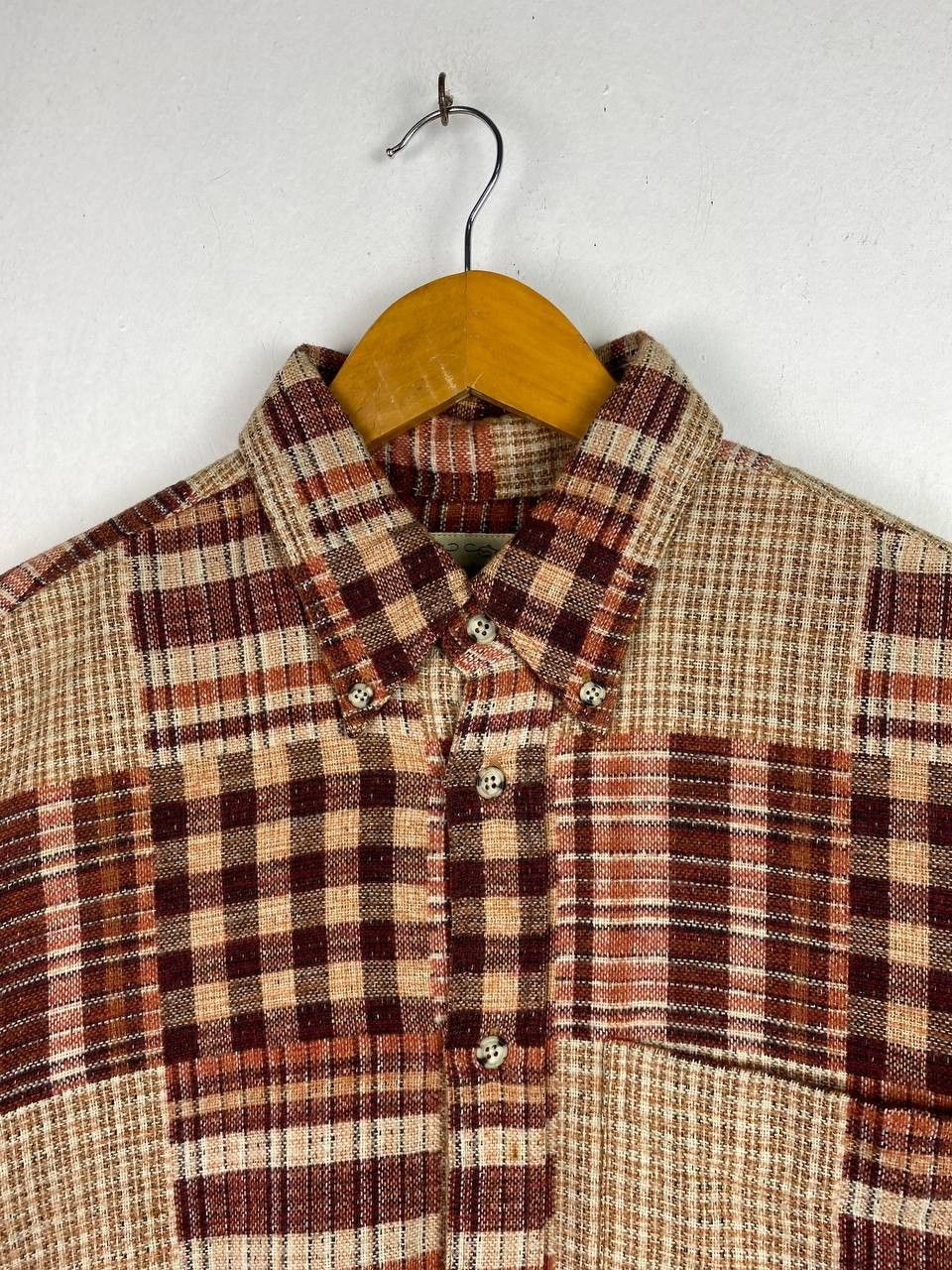 Japanese Brand vintage japanese brands patchwork flannel shirt nice design Size US M / EU 48-50 / 2 - 2 Thumbnail