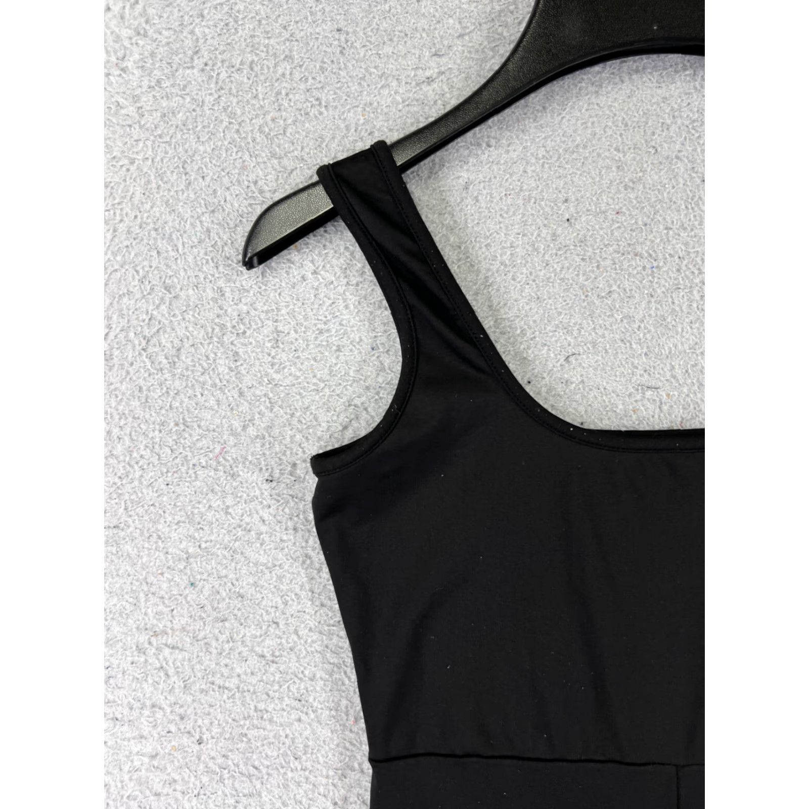 Vintage Bib Shorts Womens Small Black Singlet Polyester Blend Gym Weight Training Shirt Size 28" / US 6 / IT 42 - 3 Thumbnail