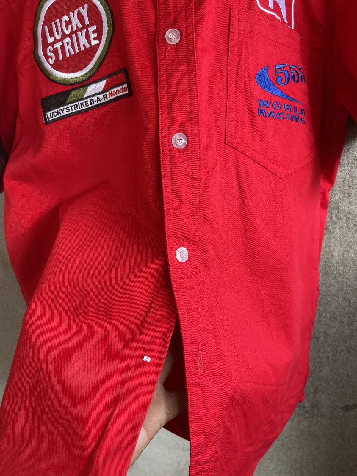 Rare🔥Vintage HONDA LUCKY STRIKE Button Shirt